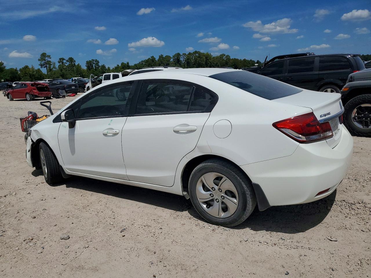 2014 Honda Civic Lx White vin: 19XFB2F55EE058431