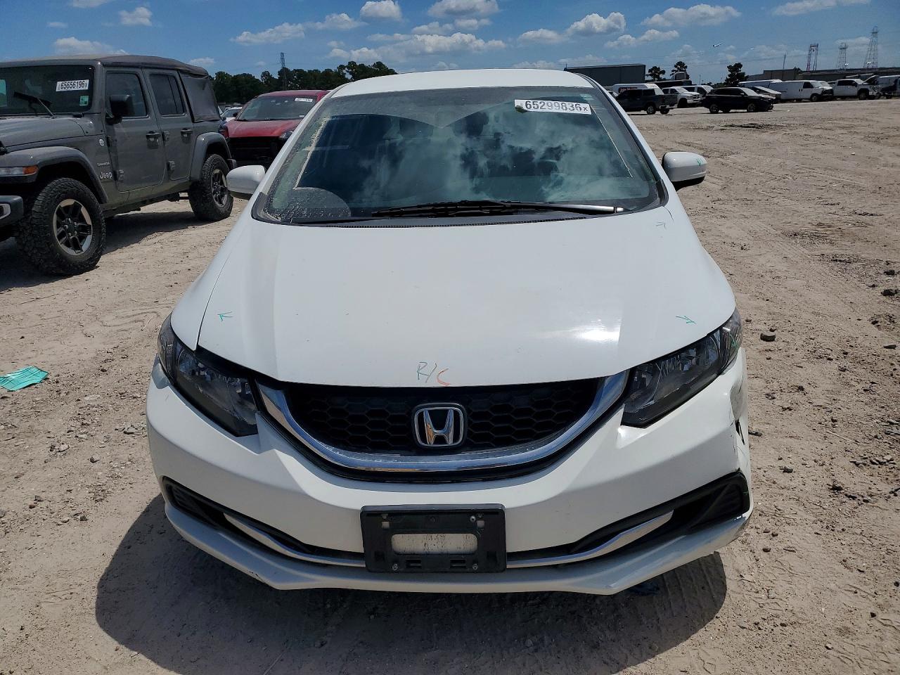 2014 Honda Civic Lx White vin: 19XFB2F55EE058431