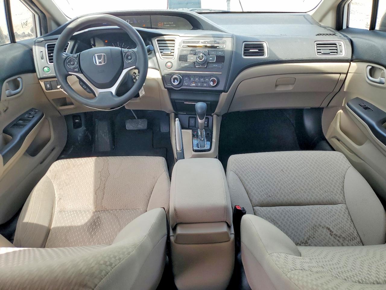 2014 Honda Civic Lx White vin: 19XFB2F55EE058431