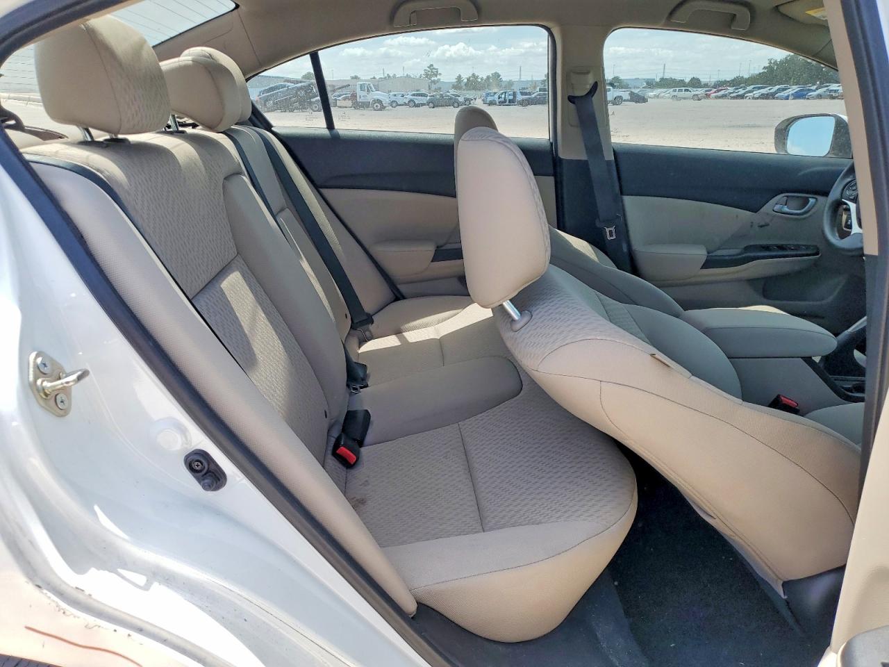 2014 Honda Civic Lx White vin: 19XFB2F55EE058431