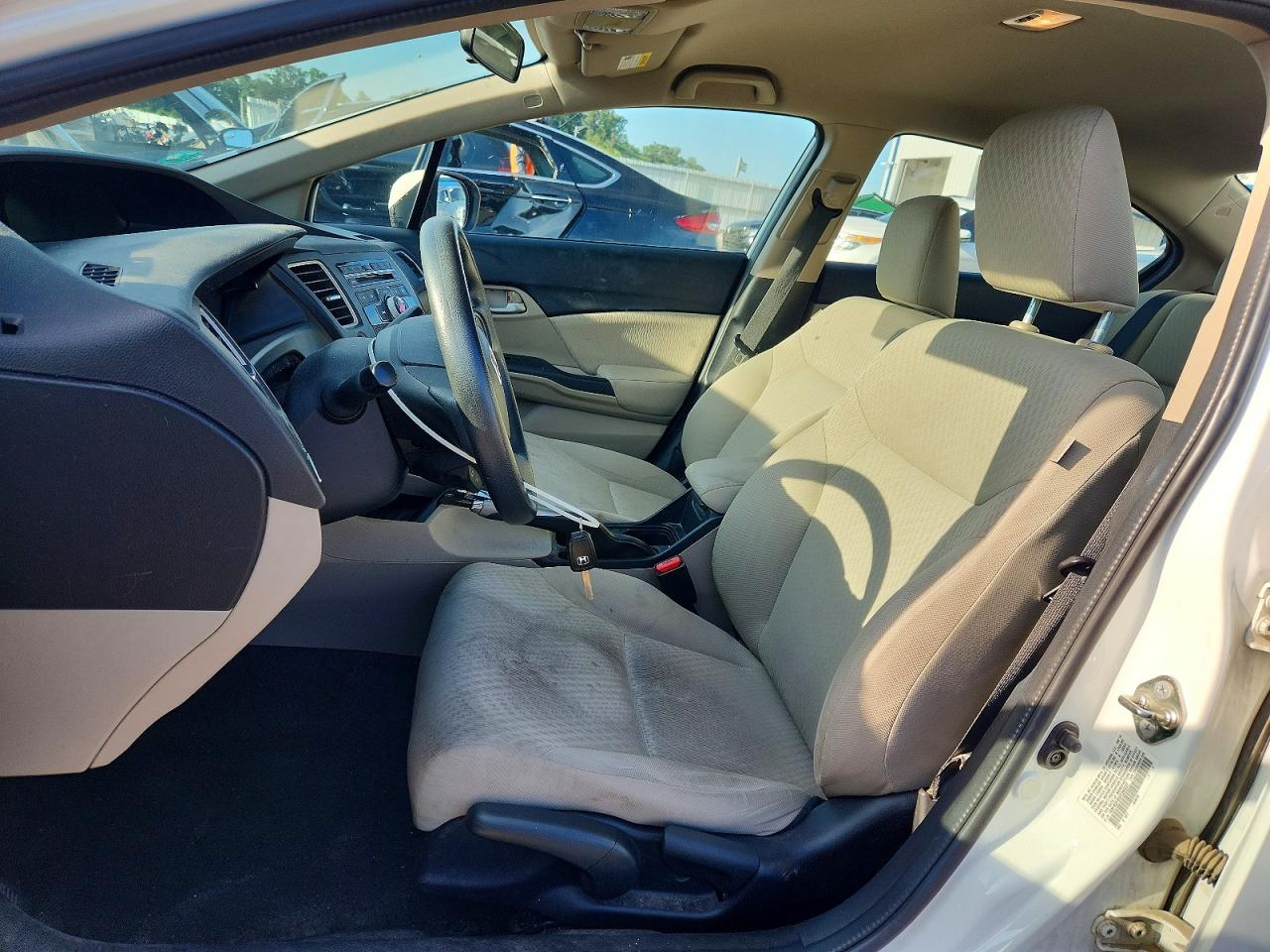 2014 Honda Civic Lx White vin: 19XFB2F55EE060227