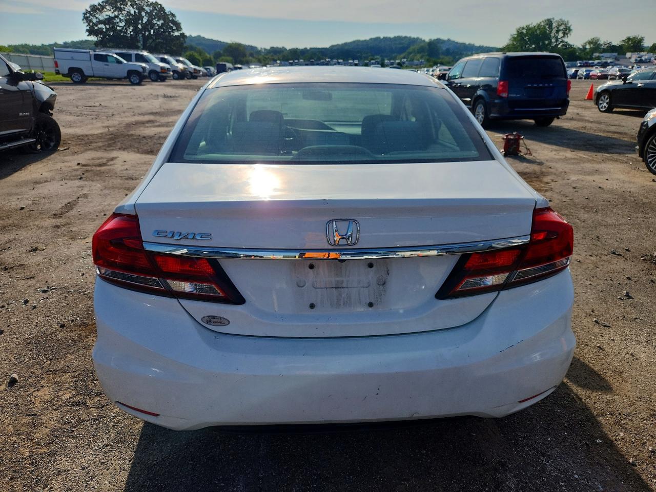 2014 Honda Civic Lx White vin: 19XFB2F55EE060227