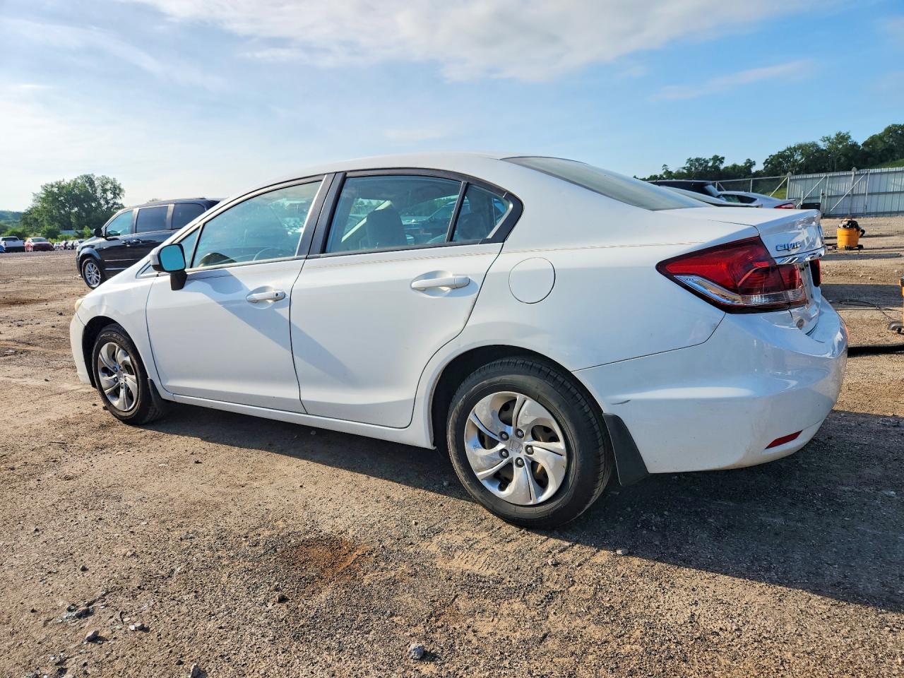 2014 Honda Civic Lx White vin: 19XFB2F55EE060227