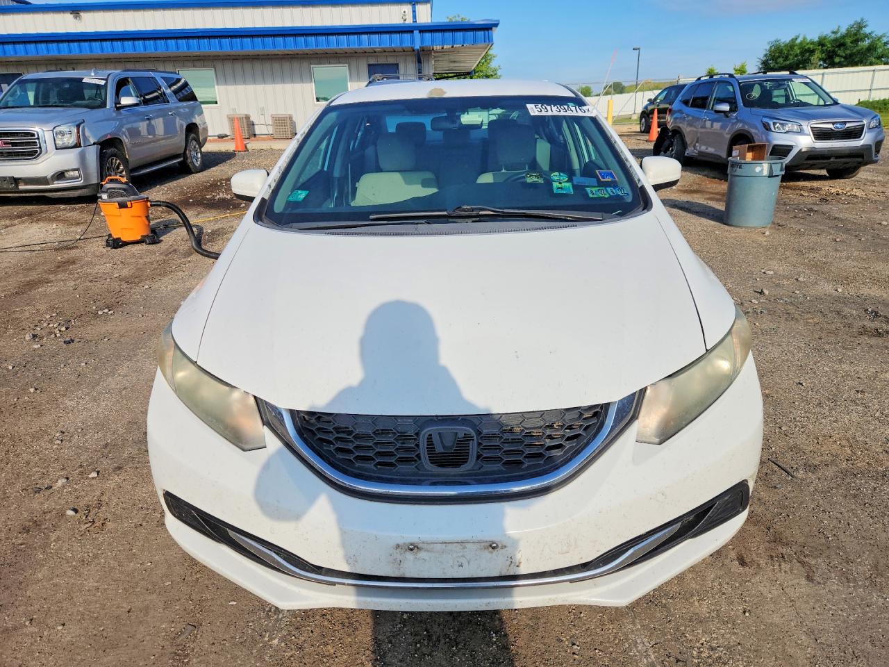 2014 Honda Civic Lx White vin: 19XFB2F55EE060227