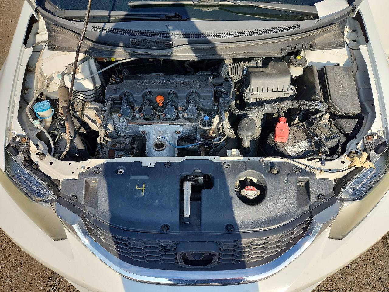 2014 Honda Civic Lx White vin: 19XFB2F55EE060227