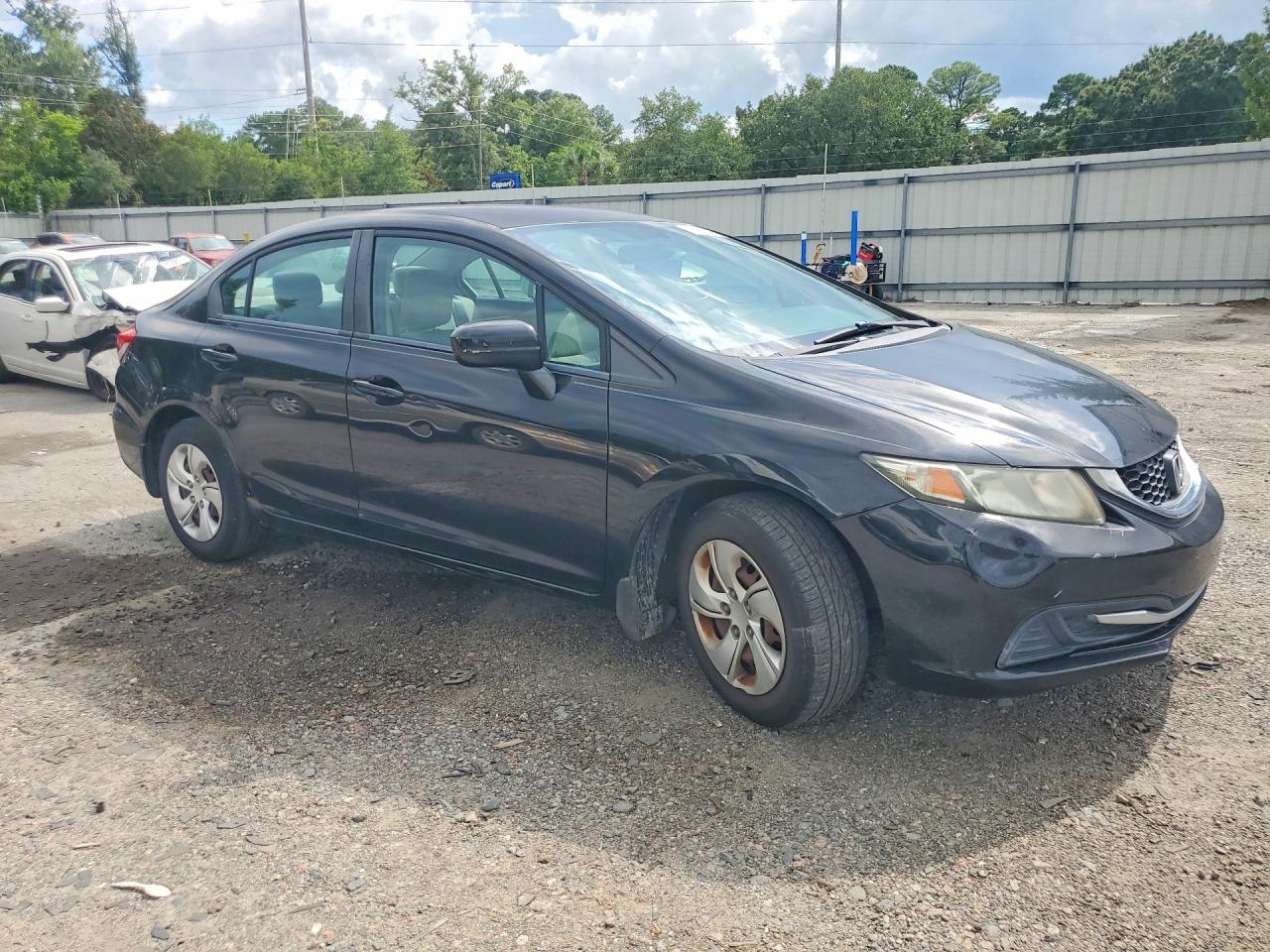 2014 Honda Civic Lx Black vin: 19XFB2F55EE061149