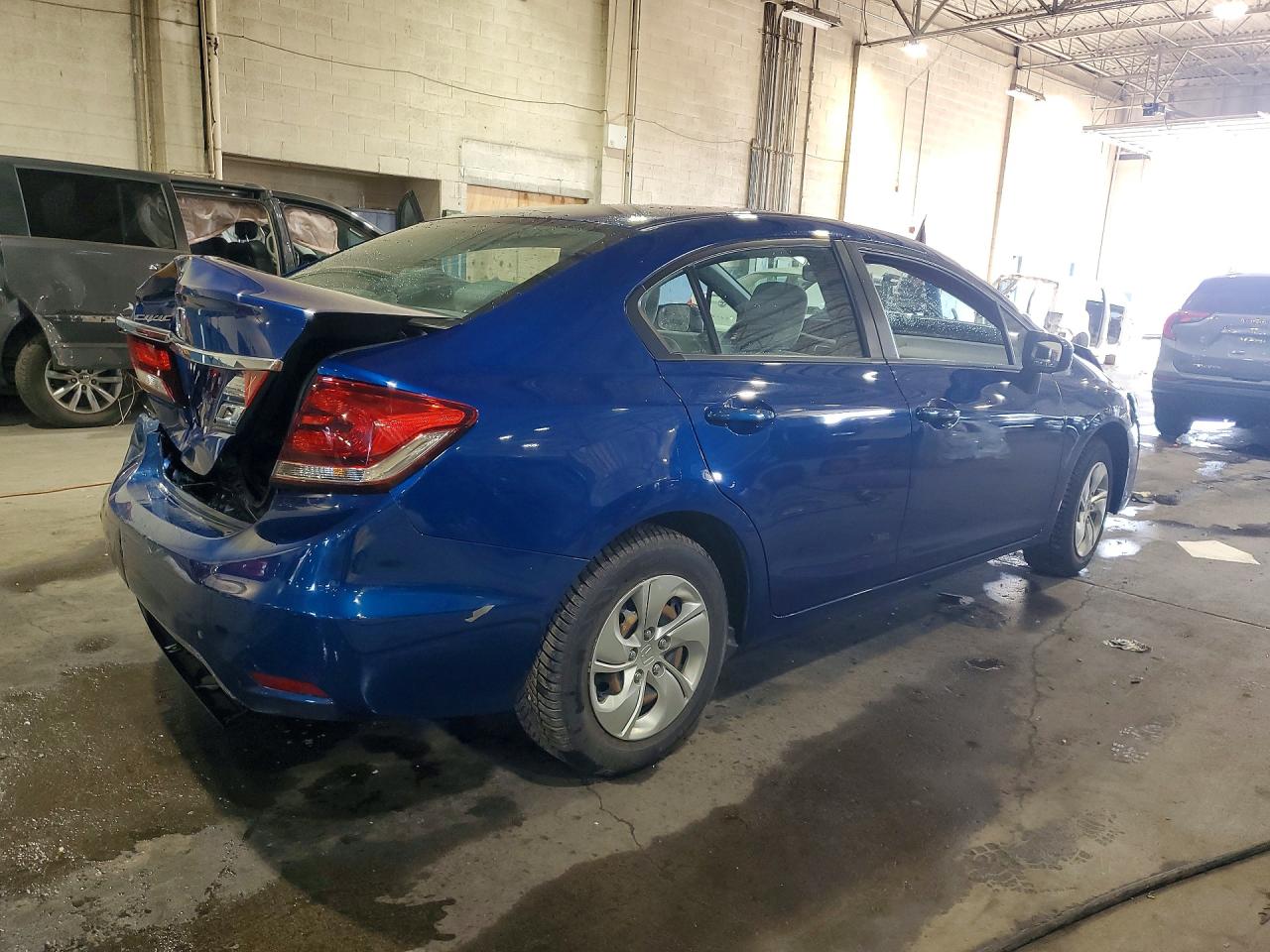 2014 Honda Civic Lx Blue vin: 19XFB2F55EE062513