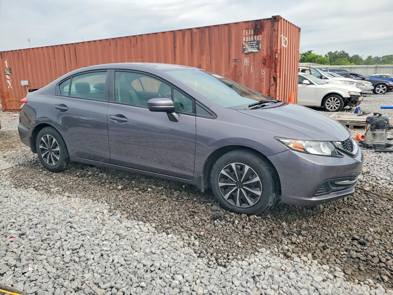 2014 Honda Civic Lx Gray vin: 19XFB2F55EE068408