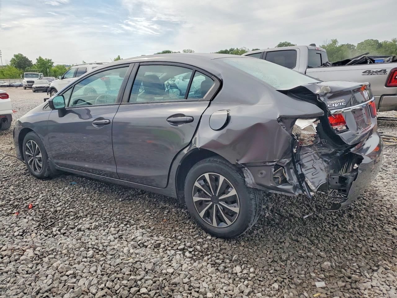 2014 Honda Civic Lx Gray vin: 19XFB2F55EE068408