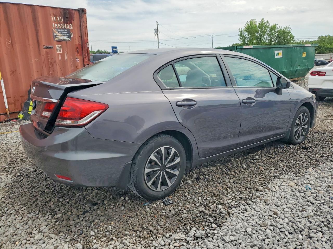 2014 Honda Civic Lx Gray vin: 19XFB2F55EE068408