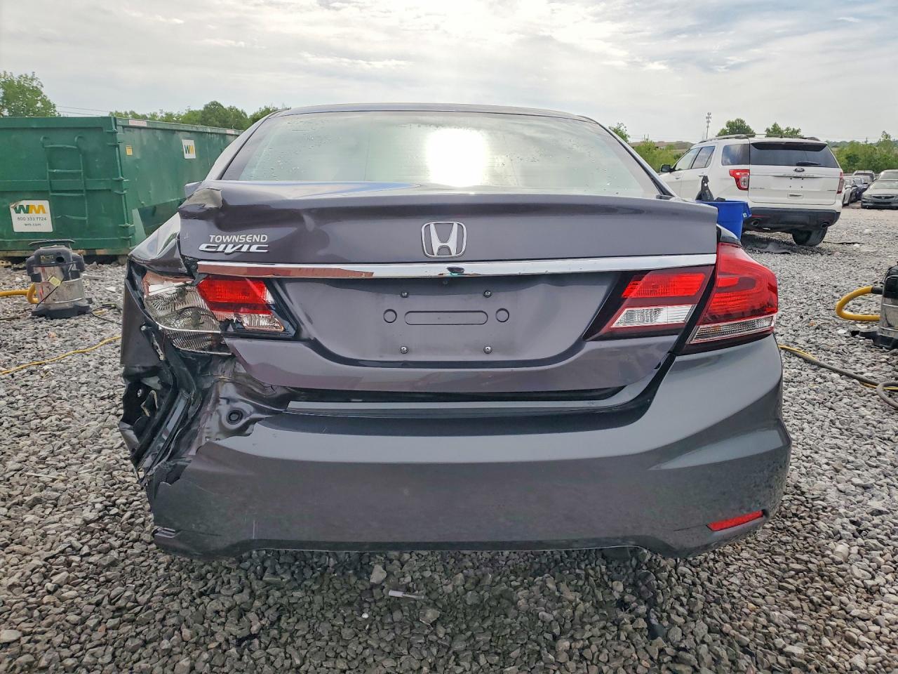2014 Honda Civic Lx Gray vin: 19XFB2F55EE068408