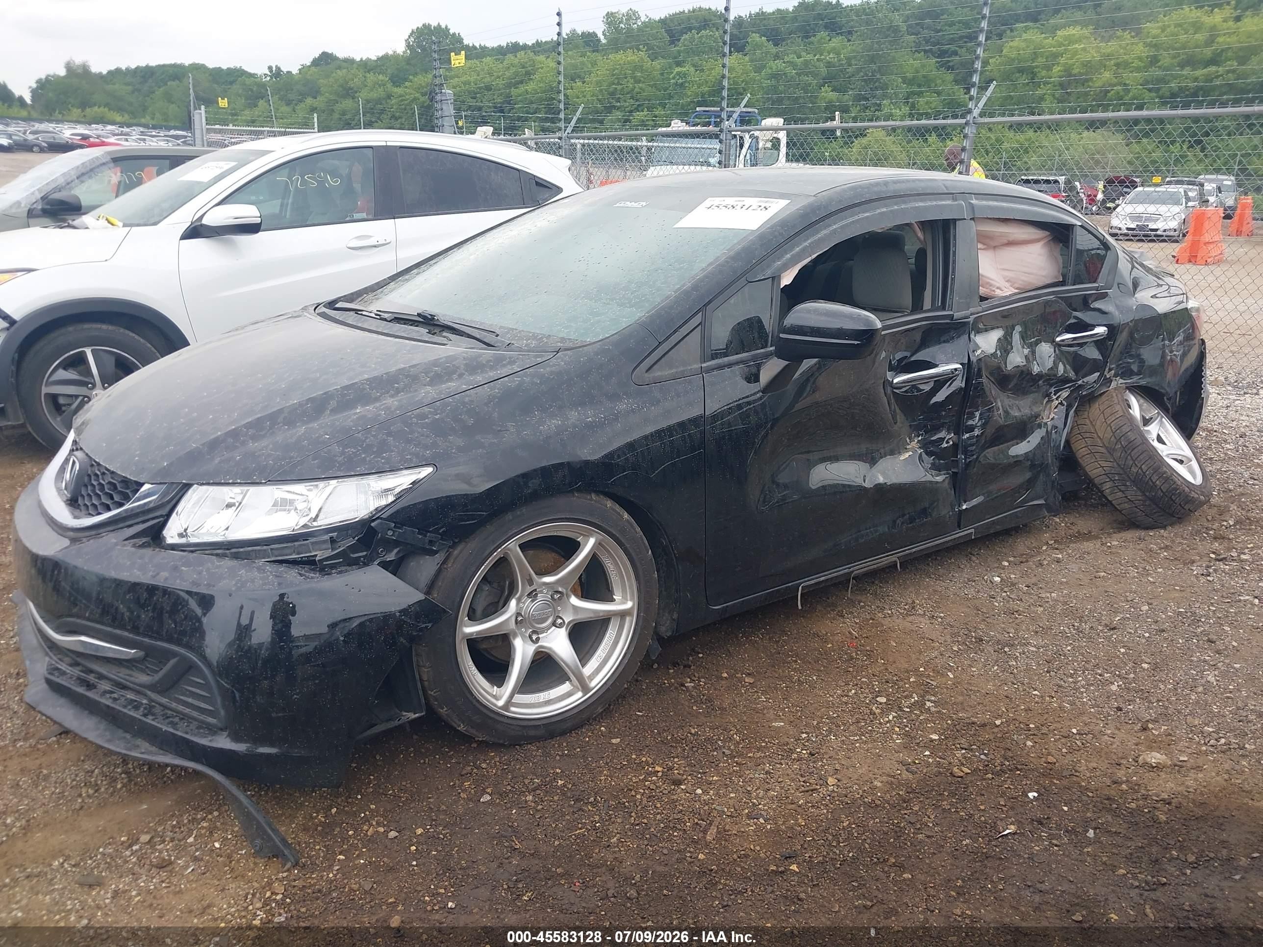 2014 Honda Civic Lx Black vin: 19XFB2F55EE069722