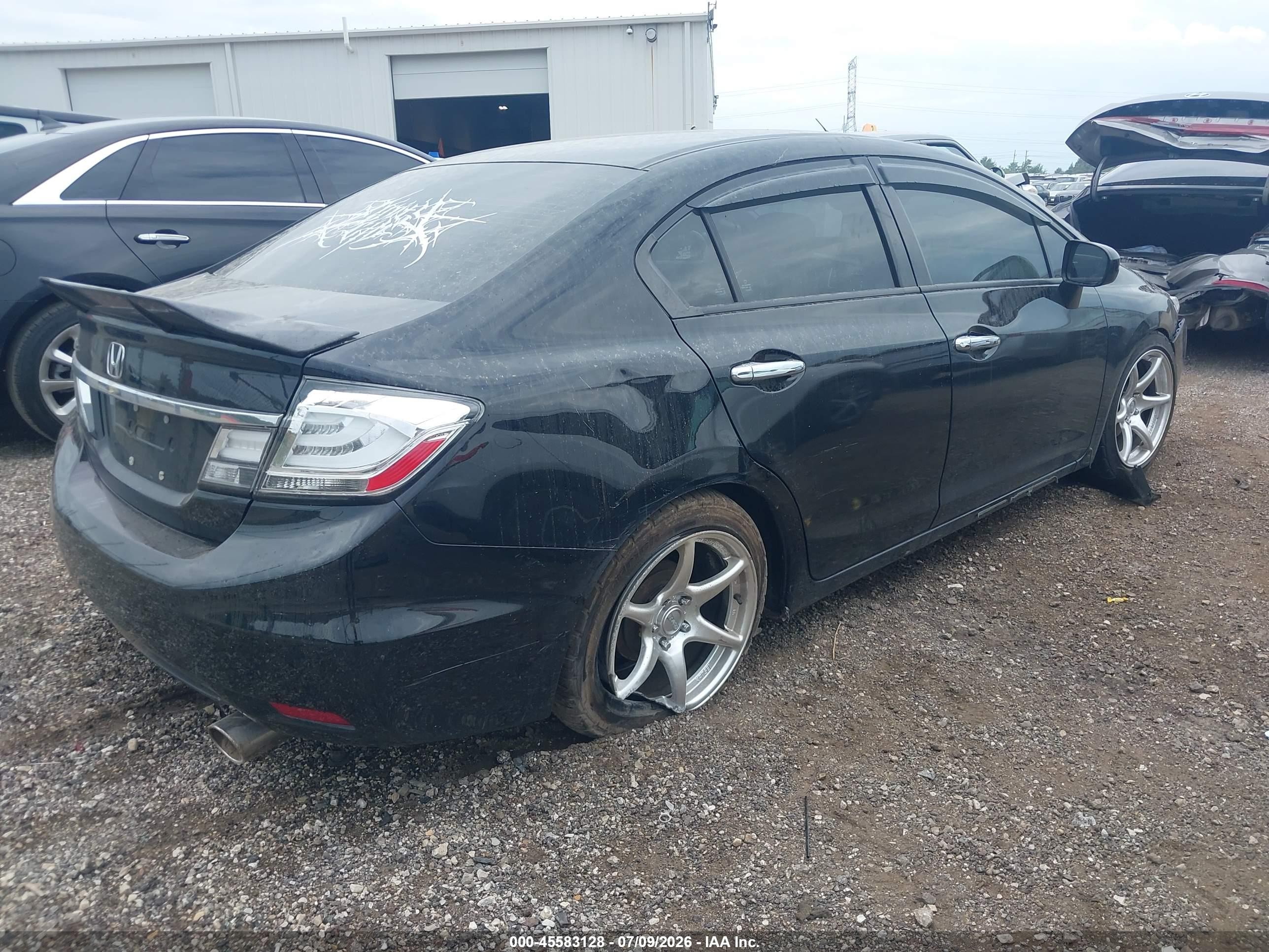 2014 Honda Civic Lx Black vin: 19XFB2F55EE069722