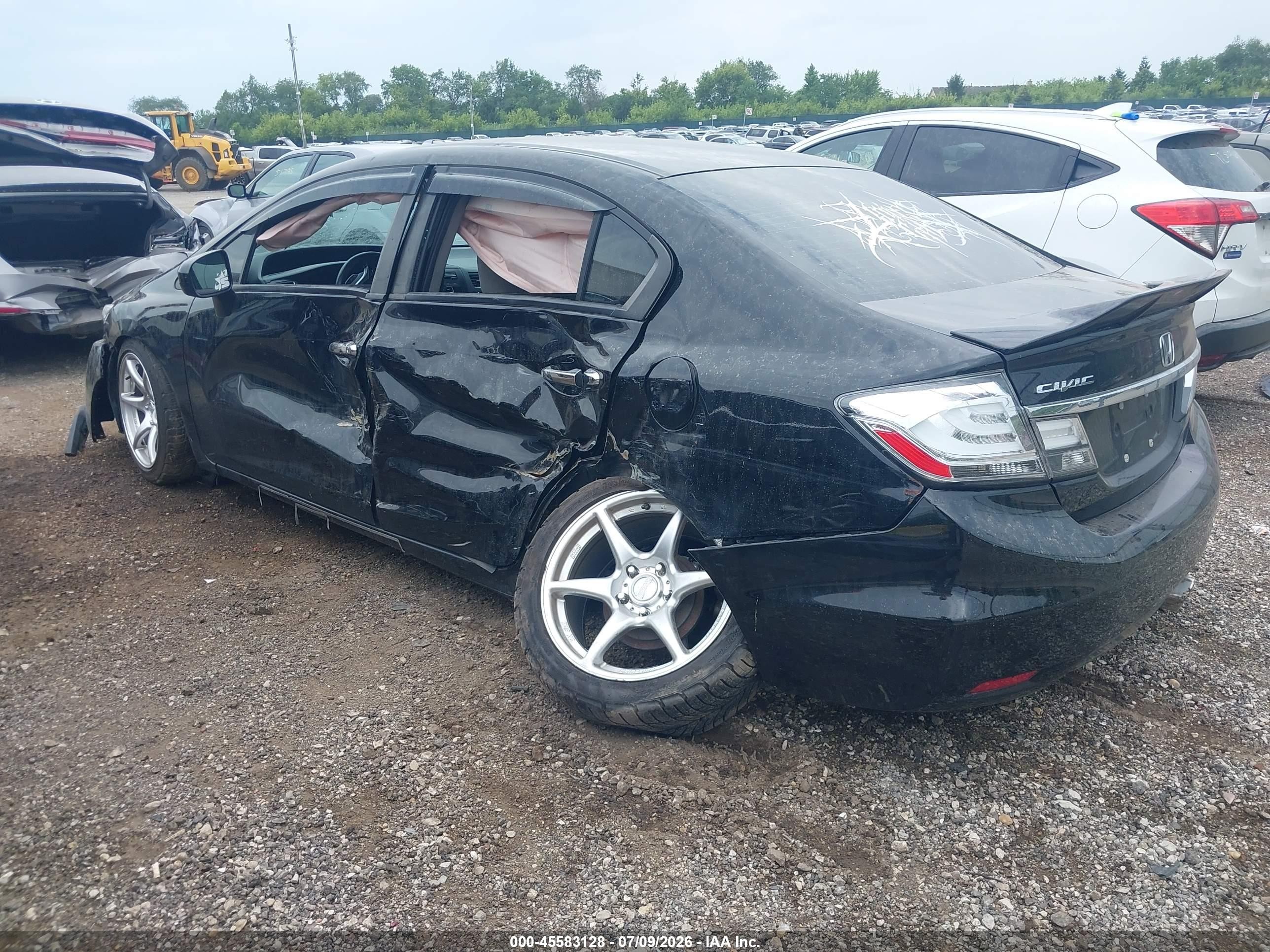 2014 Honda Civic Lx Black vin: 19XFB2F55EE069722