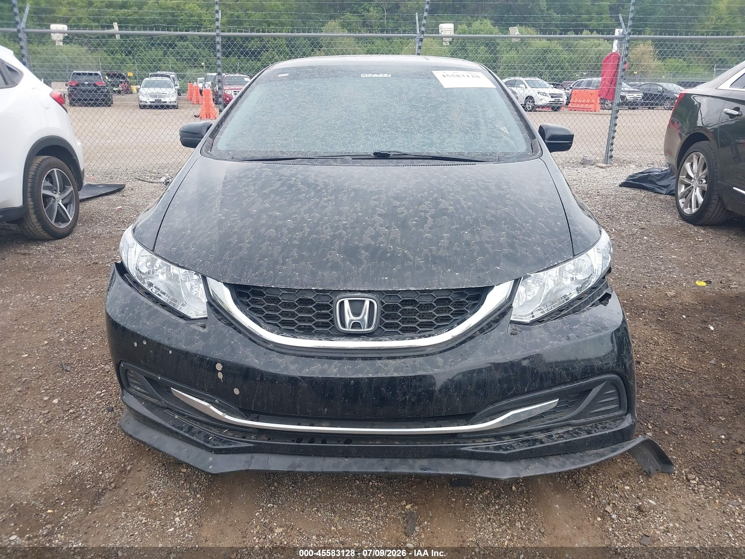 2014 Honda Civic Lx Black vin: 19XFB2F55EE069722