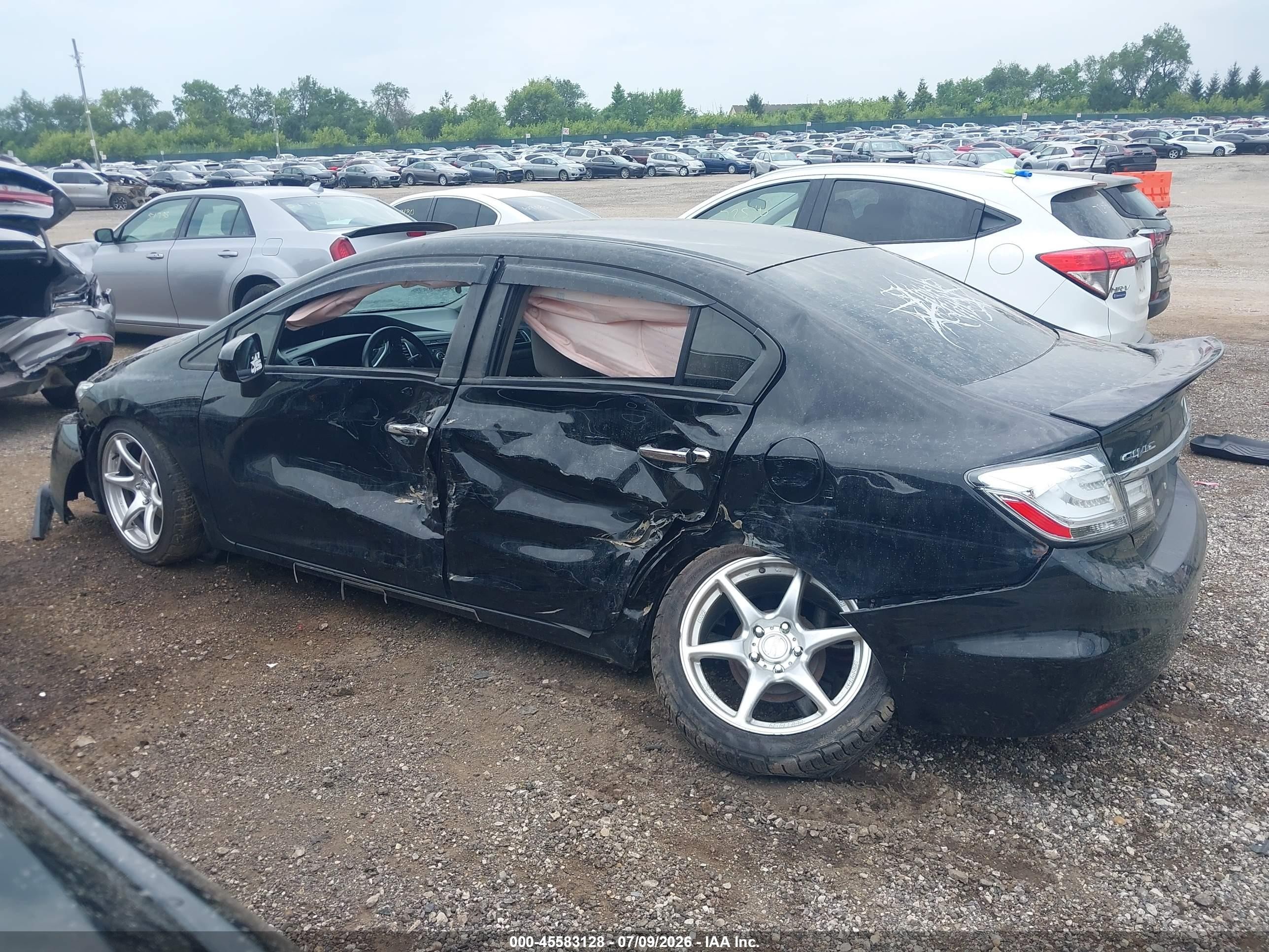 2014 Honda Civic Lx Black vin: 19XFB2F55EE069722