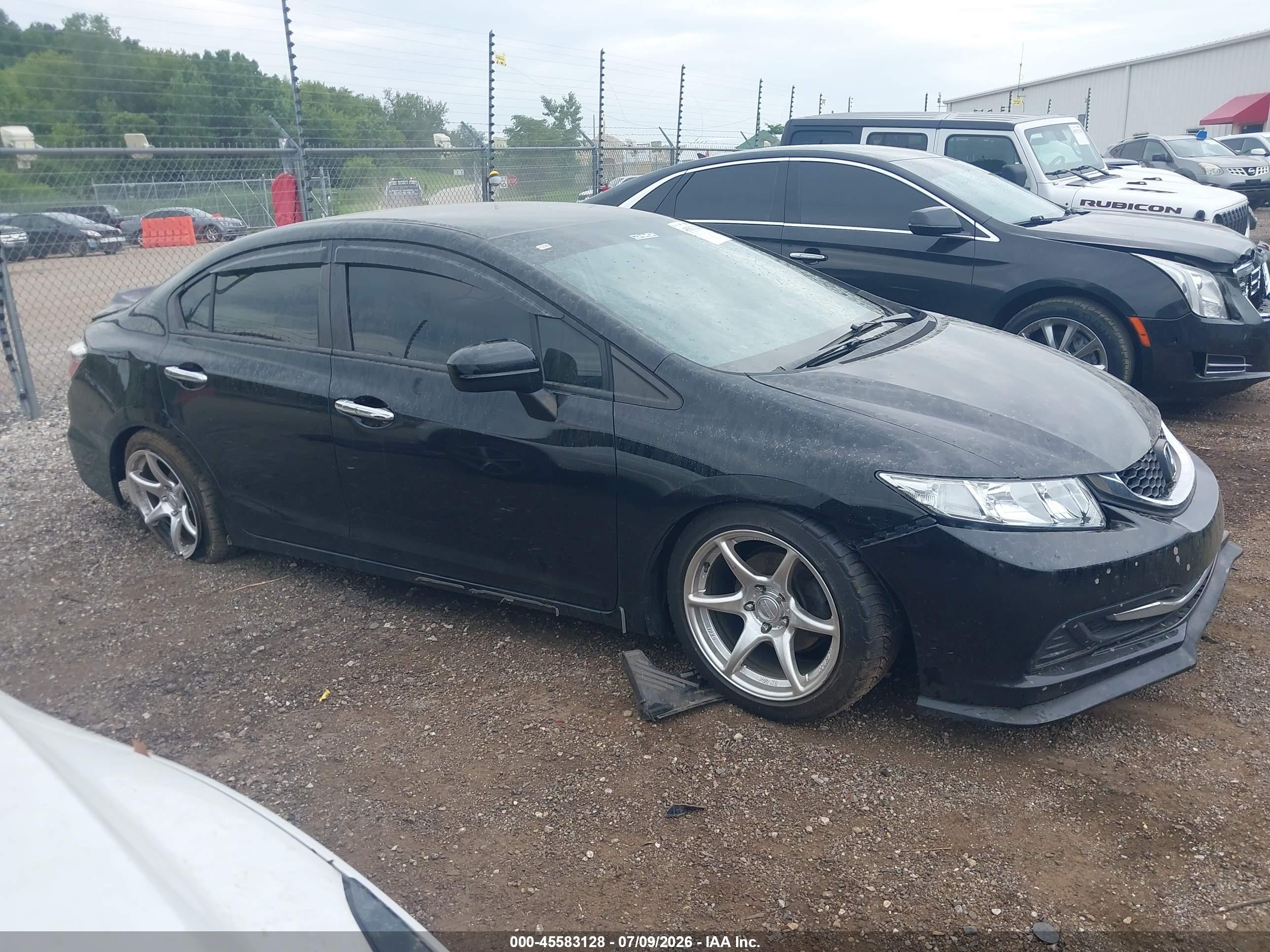 2014 Honda Civic Lx Black vin: 19XFB2F55EE069722