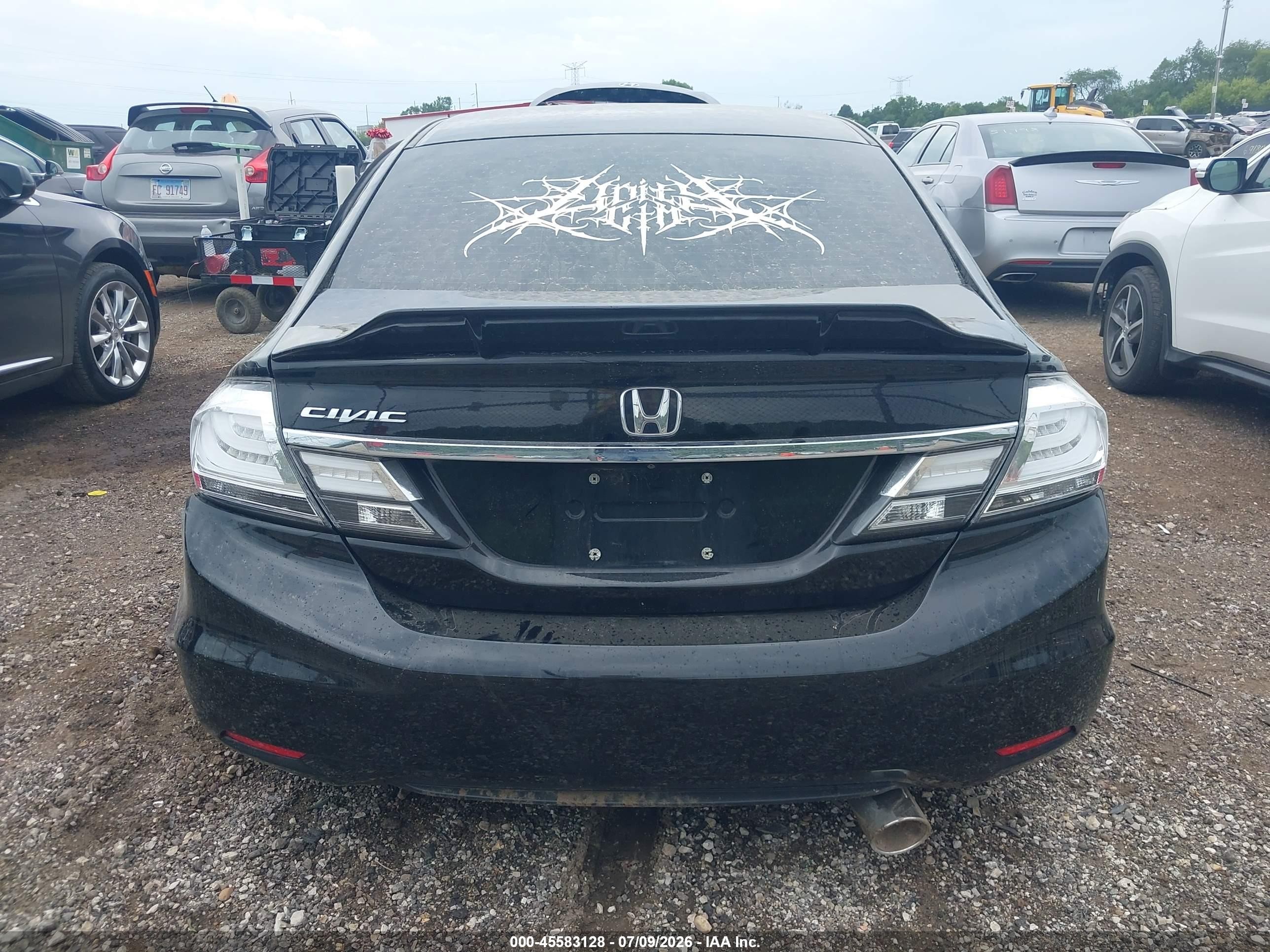 2014 Honda Civic Lx Black vin: 19XFB2F55EE069722
