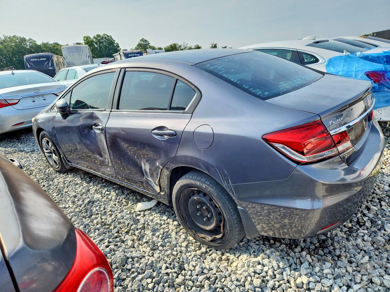 2014 Honda Civic Lx Gray vin: 19XFB2F55EE070515