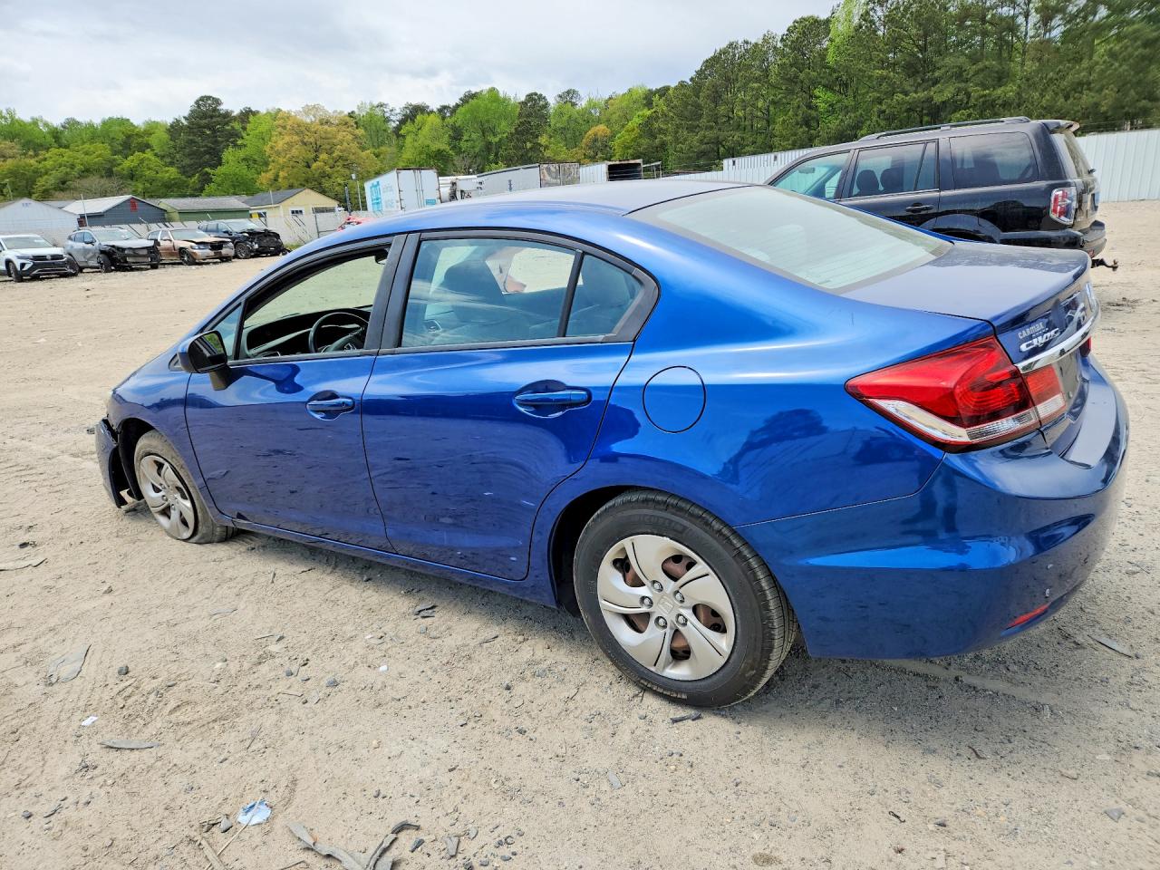 2014 Honda Civic Lx Blue vin: 19XFB2F55EE074371