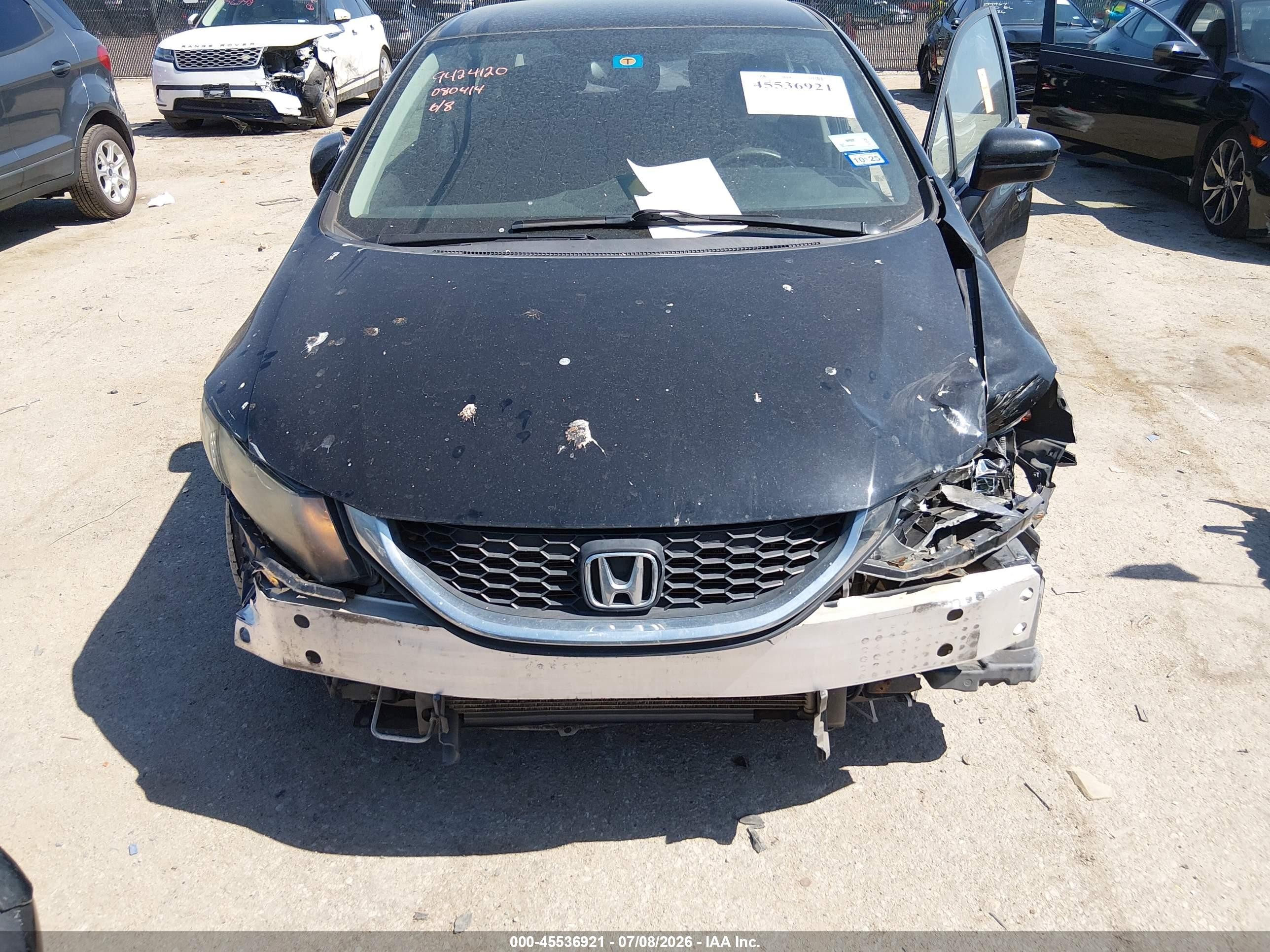 2014 Honda Civic Lx Черный vin: 19XFB2F55EE080414