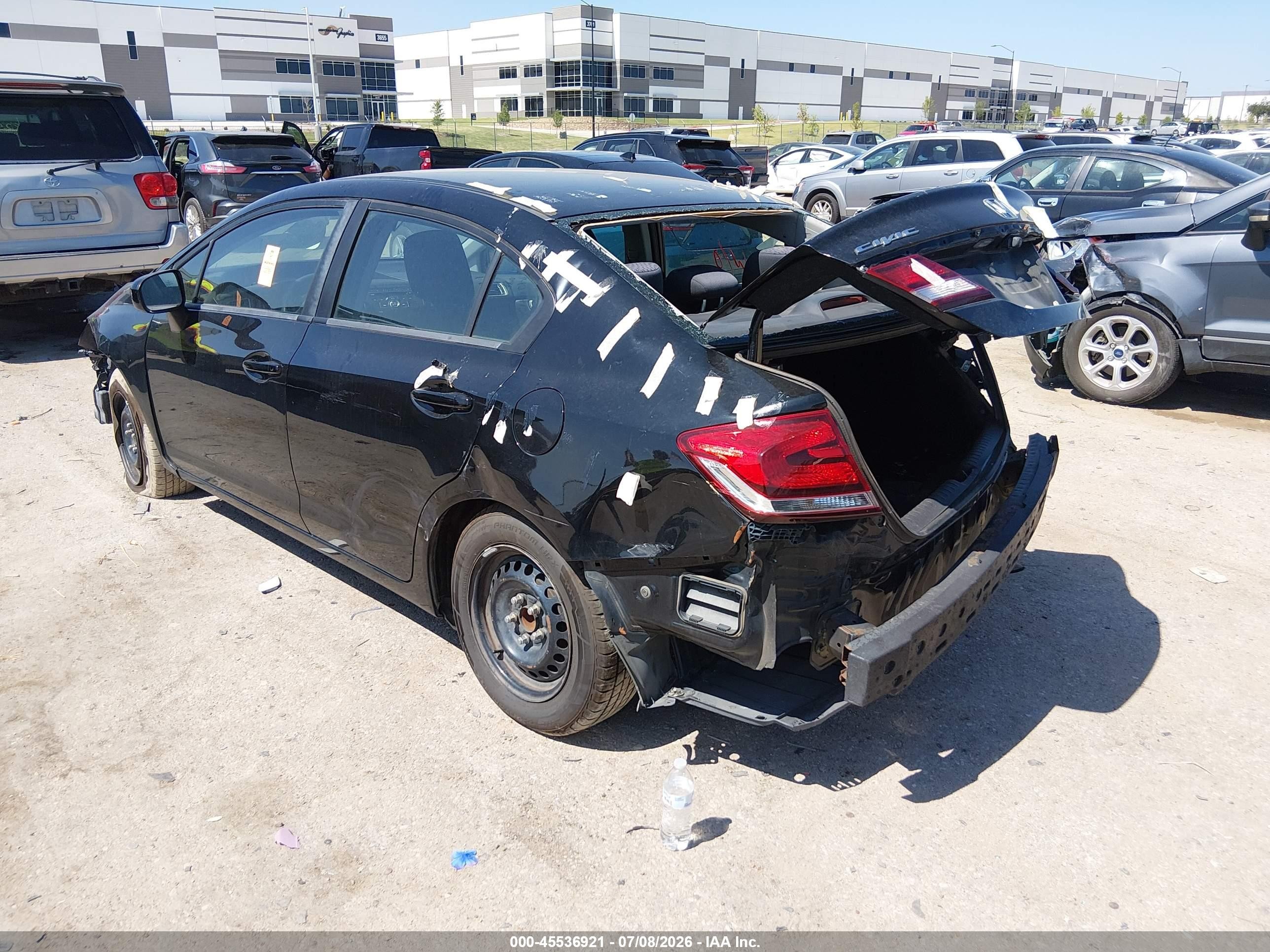 2014 Honda Civic Lx Черный vin: 19XFB2F55EE080414