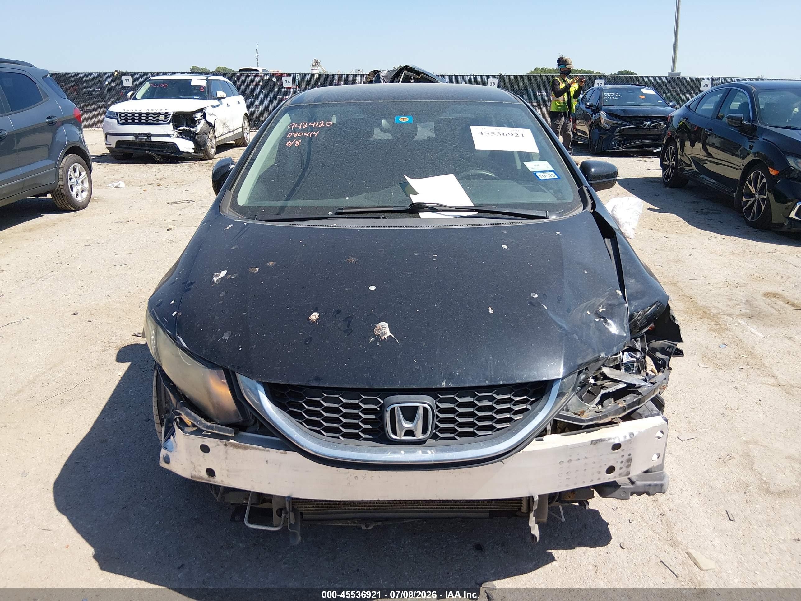 2014 Honda Civic Lx Черный vin: 19XFB2F55EE080414
