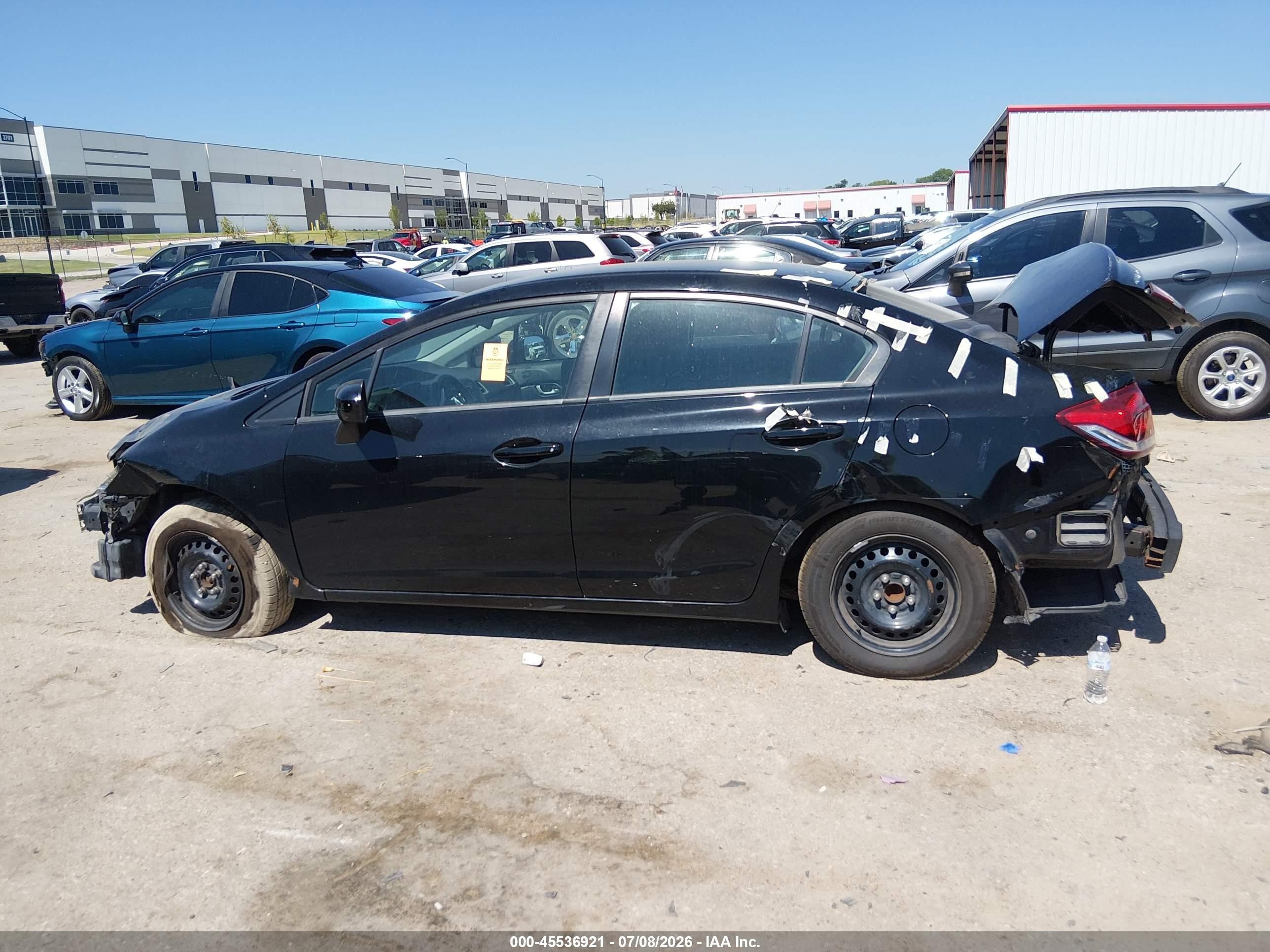 2014 Honda Civic Lx Черный vin: 19XFB2F55EE080414