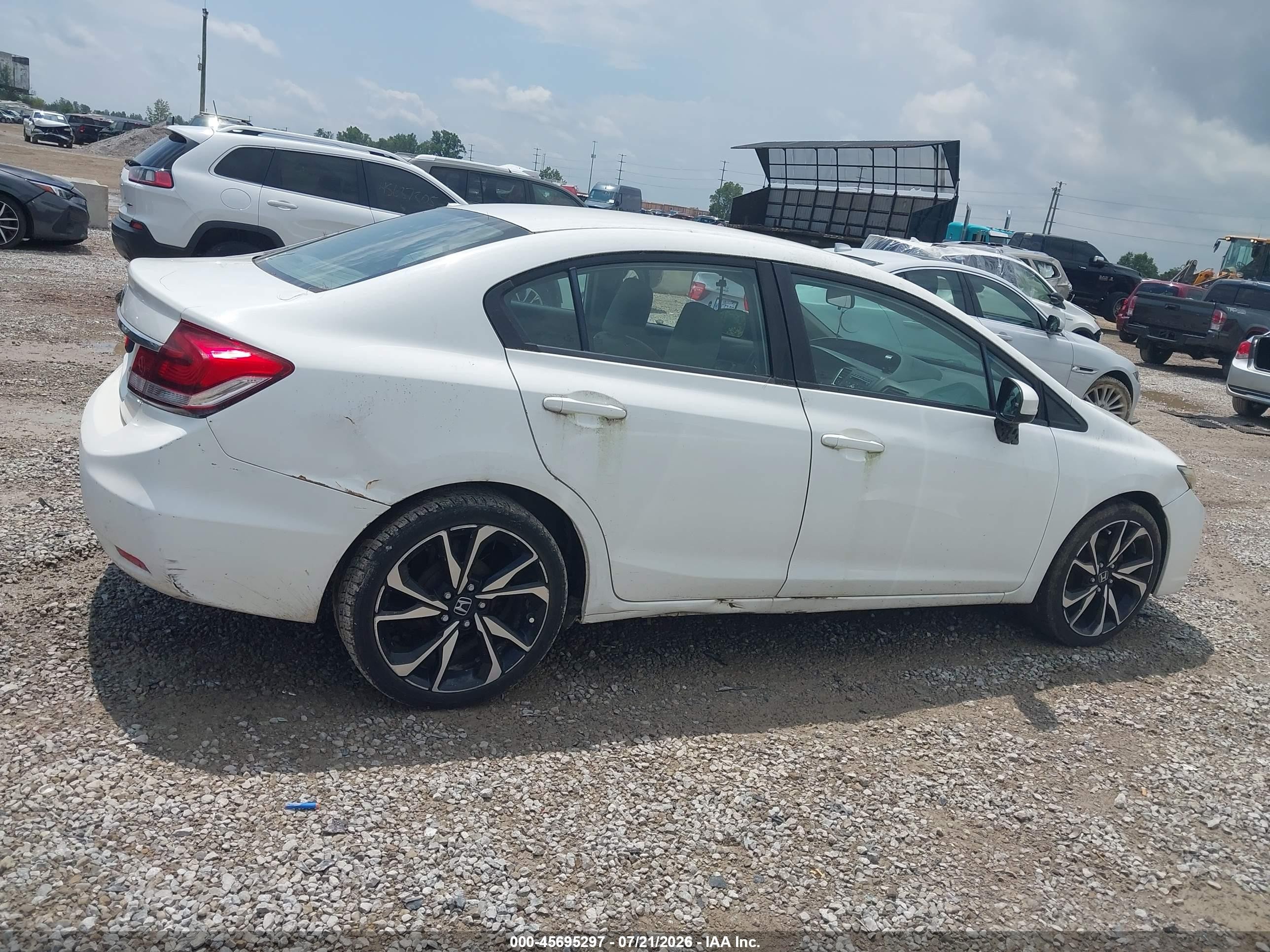 2014 Honda Civic Lx White vin: 19XFB2F55EE201765