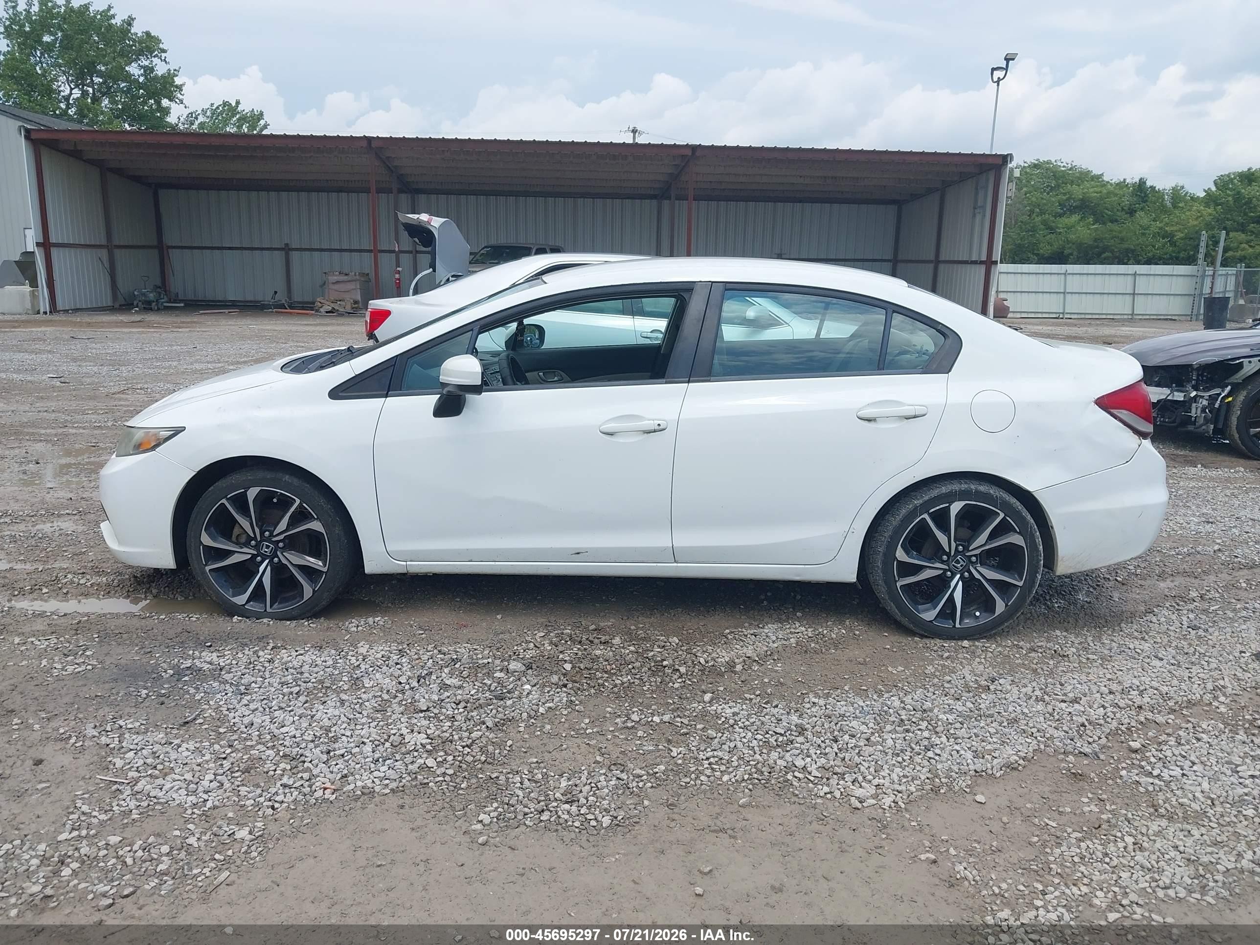 2014 Honda Civic Lx White vin: 19XFB2F55EE201765