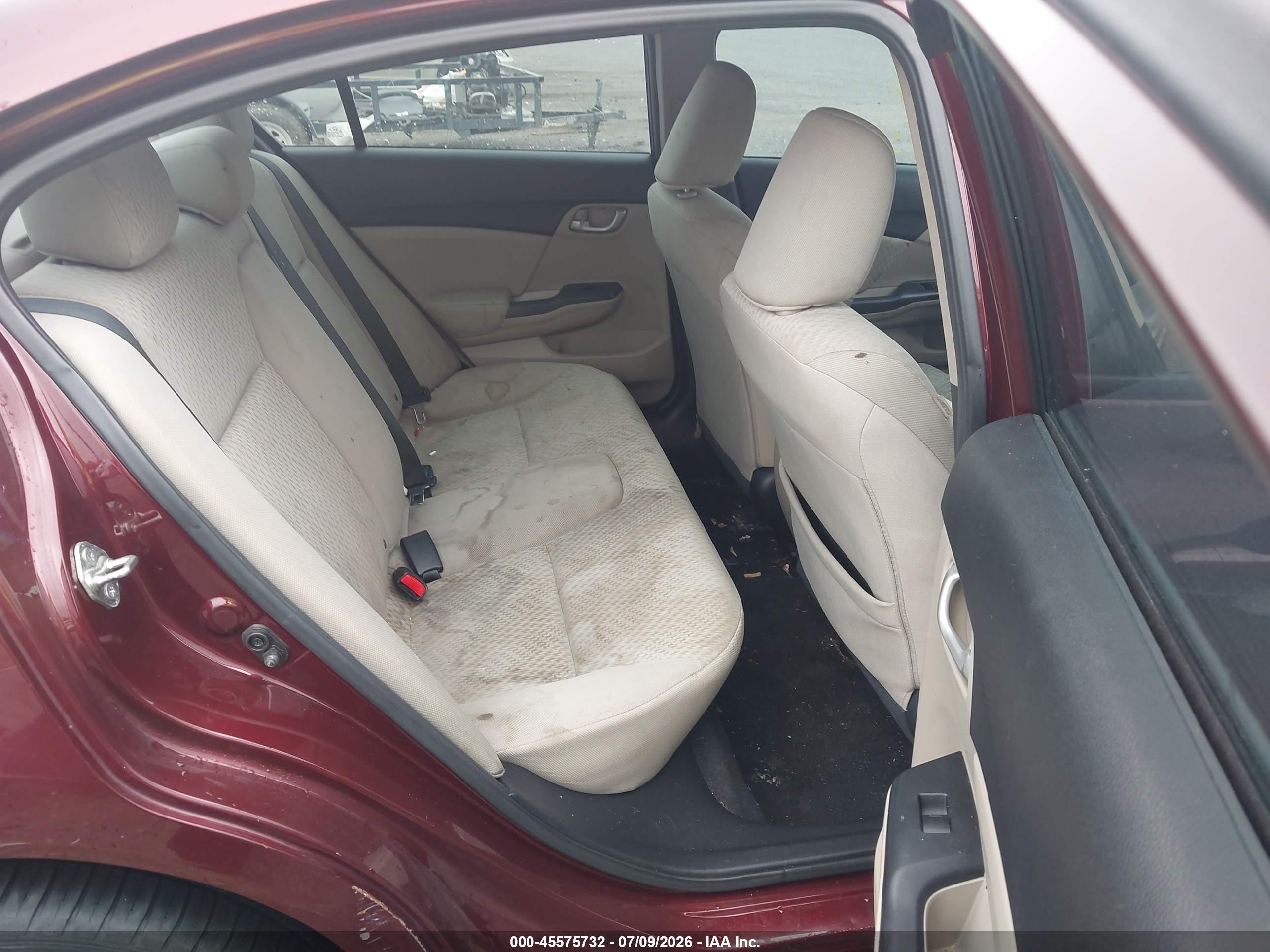 2014 Honda Civic Lx Maroon vin: 19XFB2F55EE204262