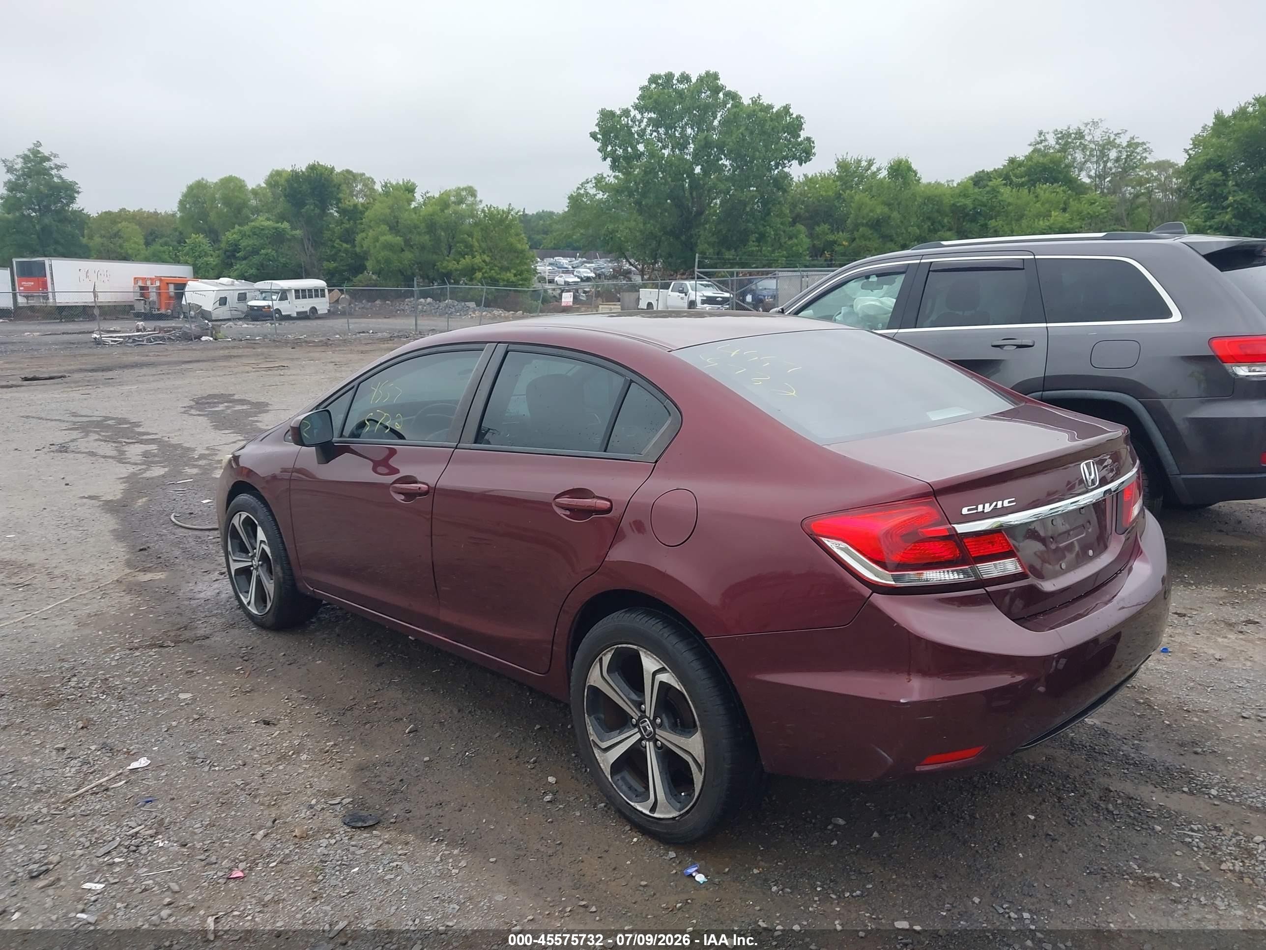 2014 Honda Civic Lx Maroon vin: 19XFB2F55EE204262