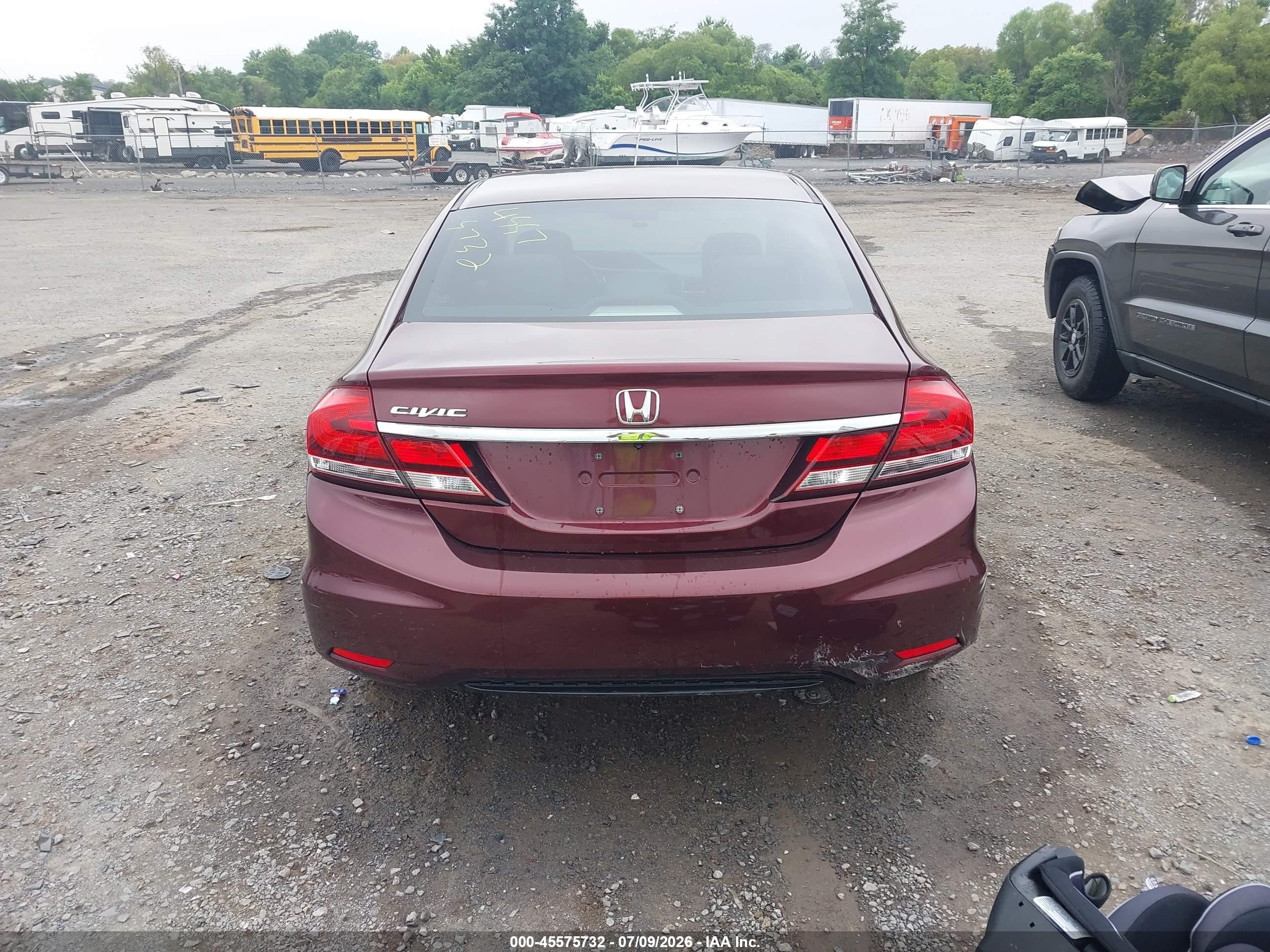 2014 Honda Civic Lx Maroon vin: 19XFB2F55EE204262
