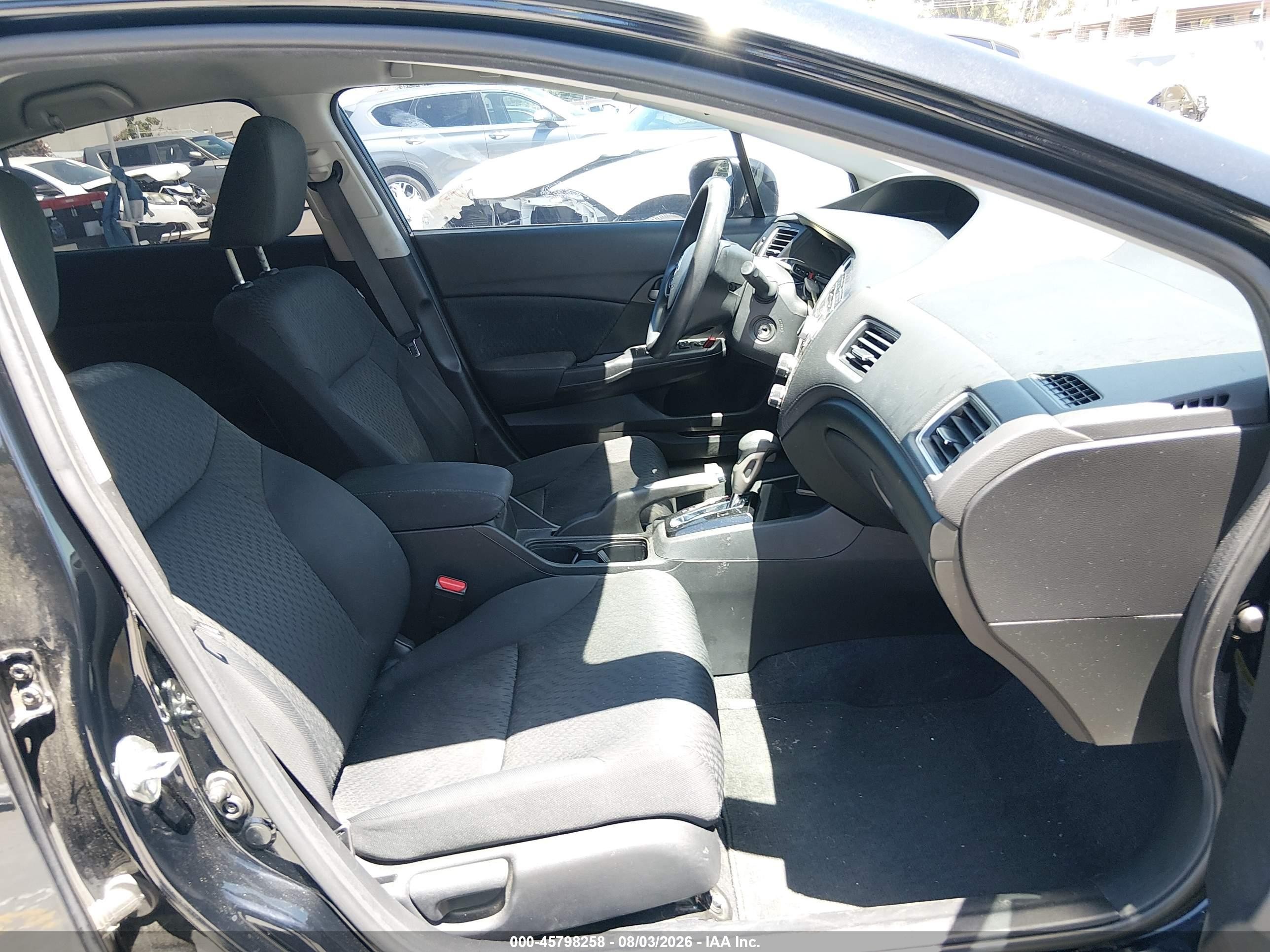 2014 Honda Civic Lx Black vin: 19XFB2F55EE205346