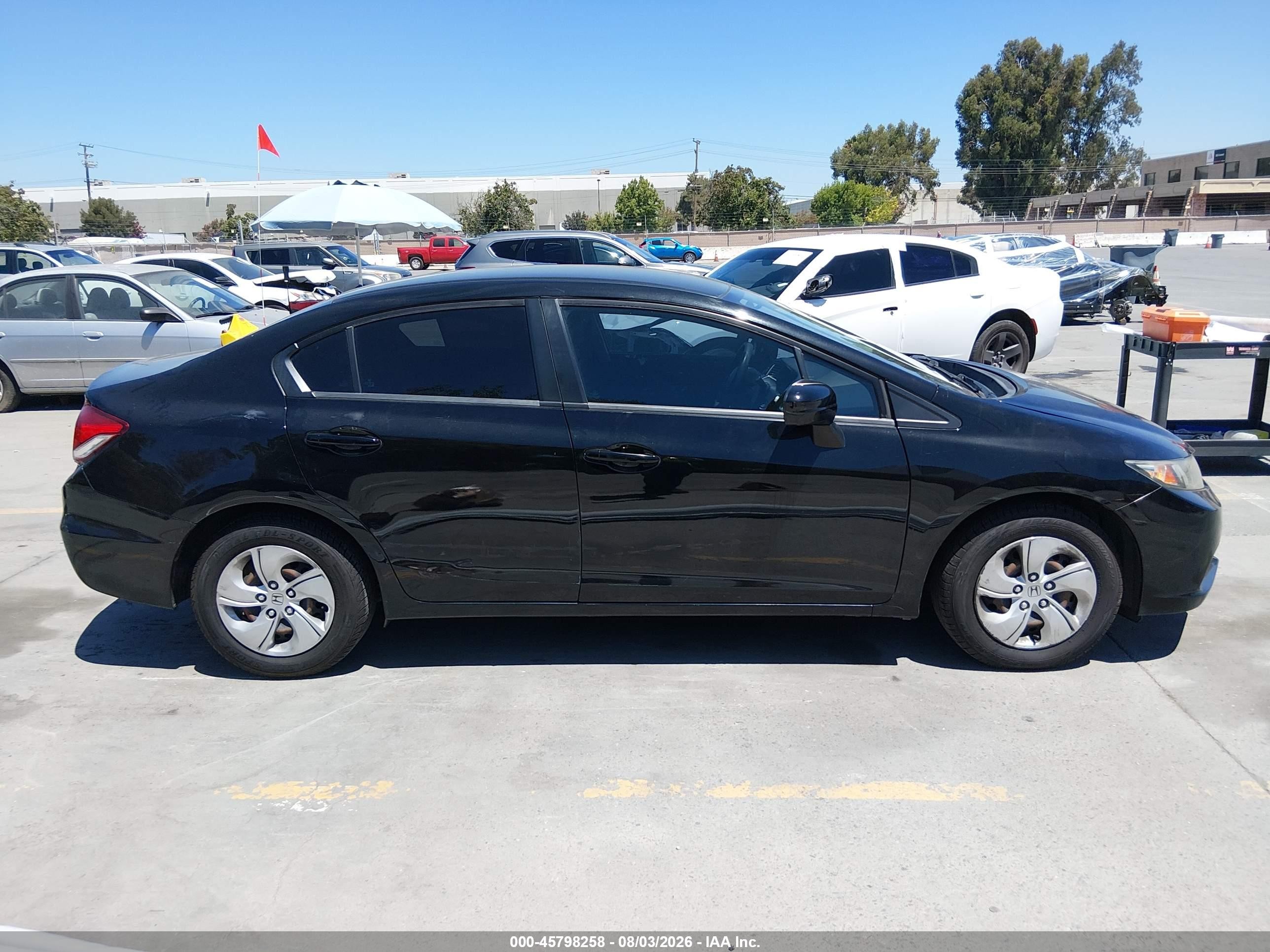 2014 Honda Civic Lx Black vin: 19XFB2F55EE205346