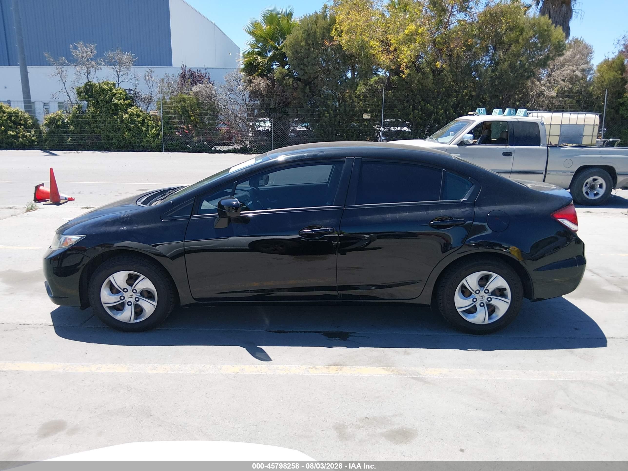 2014 Honda Civic Lx Black vin: 19XFB2F55EE205346