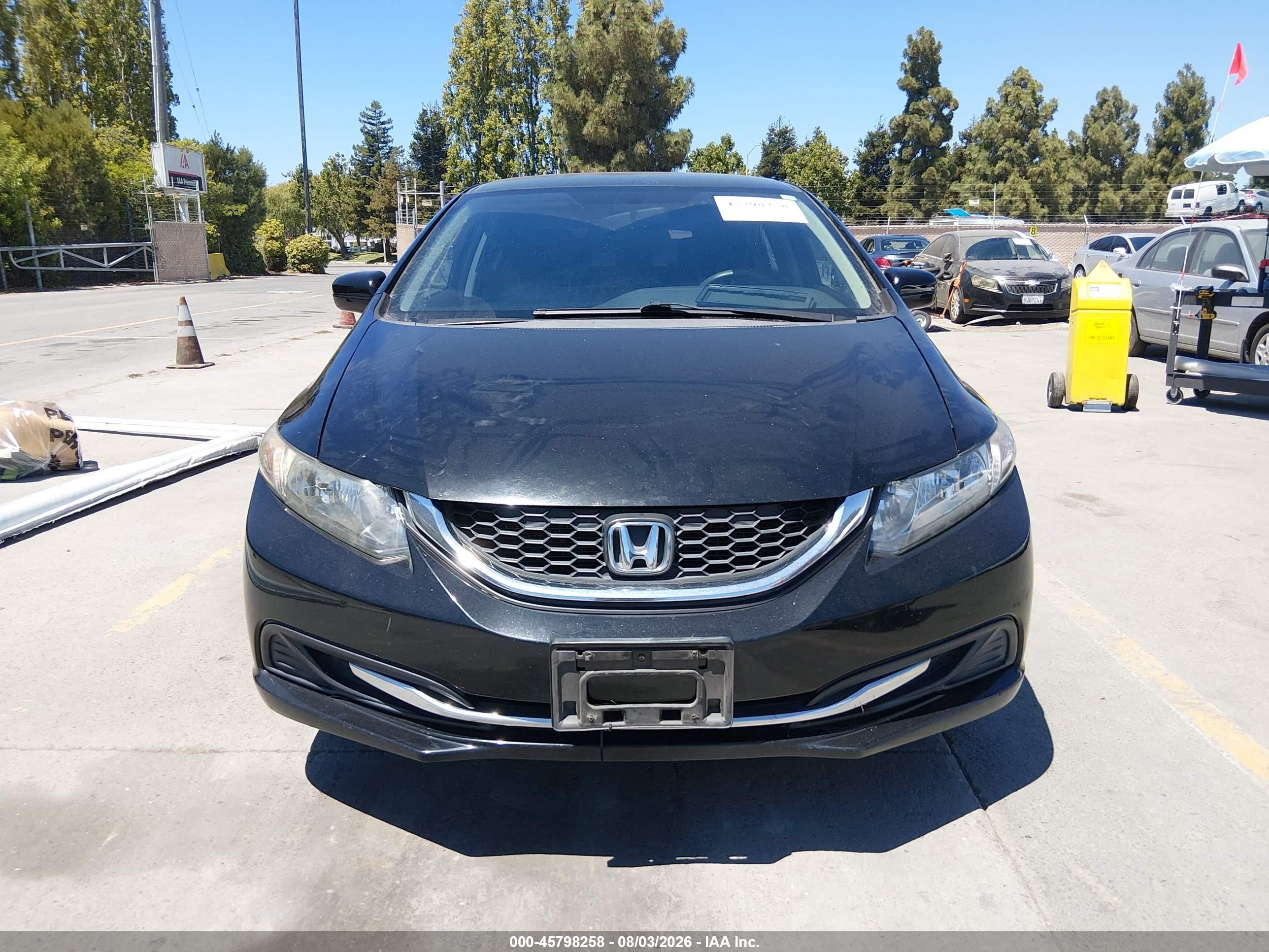 2014 Honda Civic Lx Black vin: 19XFB2F55EE205346