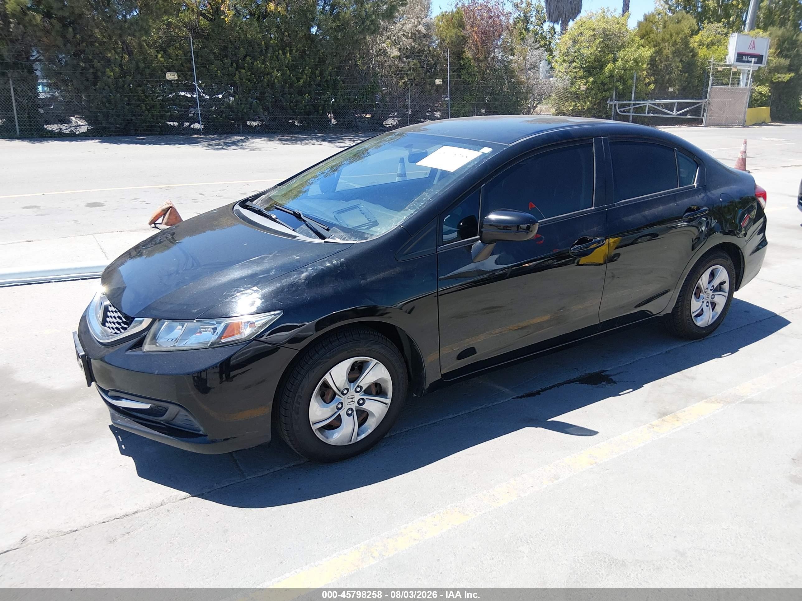 2014 Honda Civic Lx Black vin: 19XFB2F55EE205346