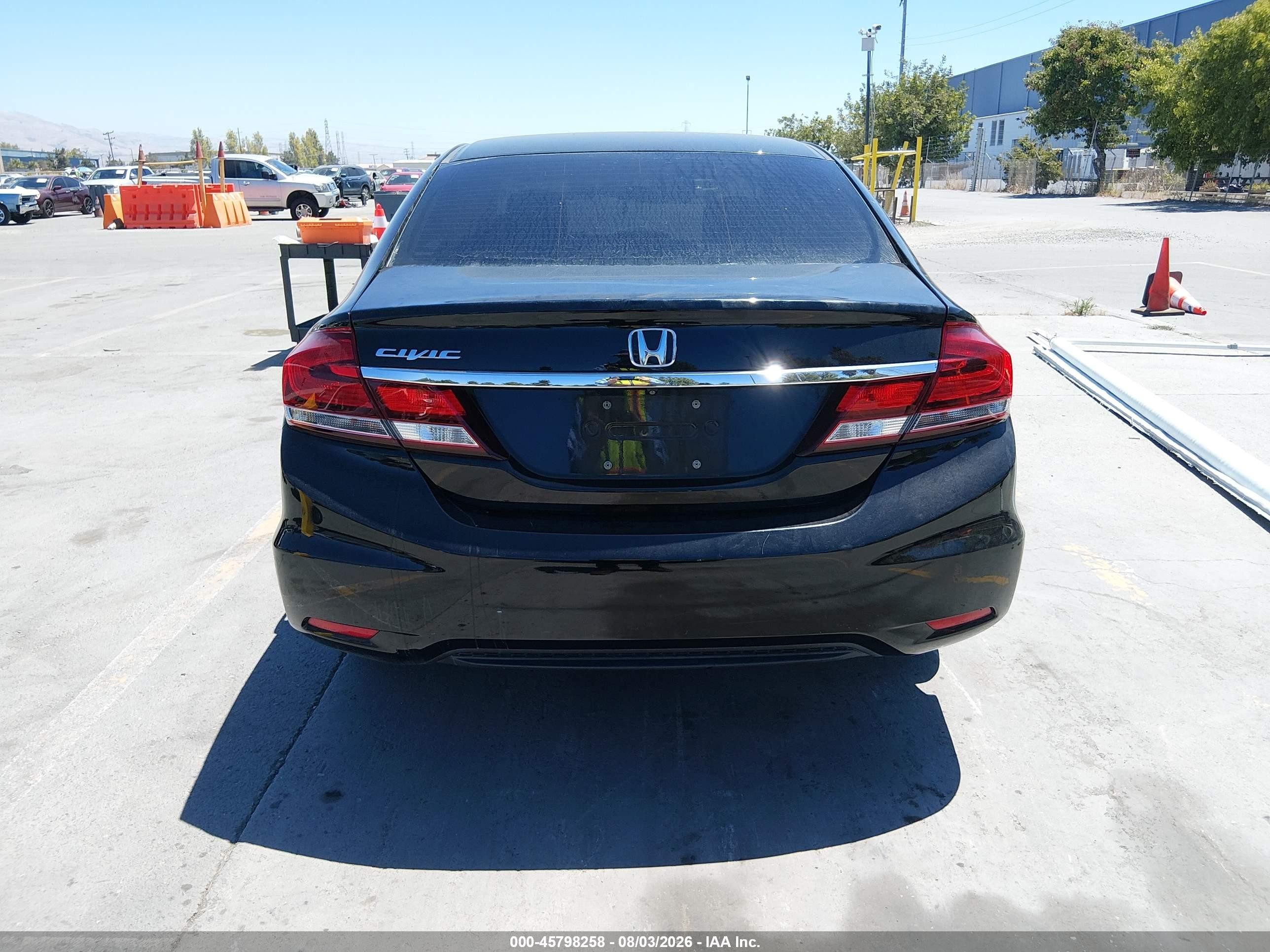2014 Honda Civic Lx Black vin: 19XFB2F55EE205346