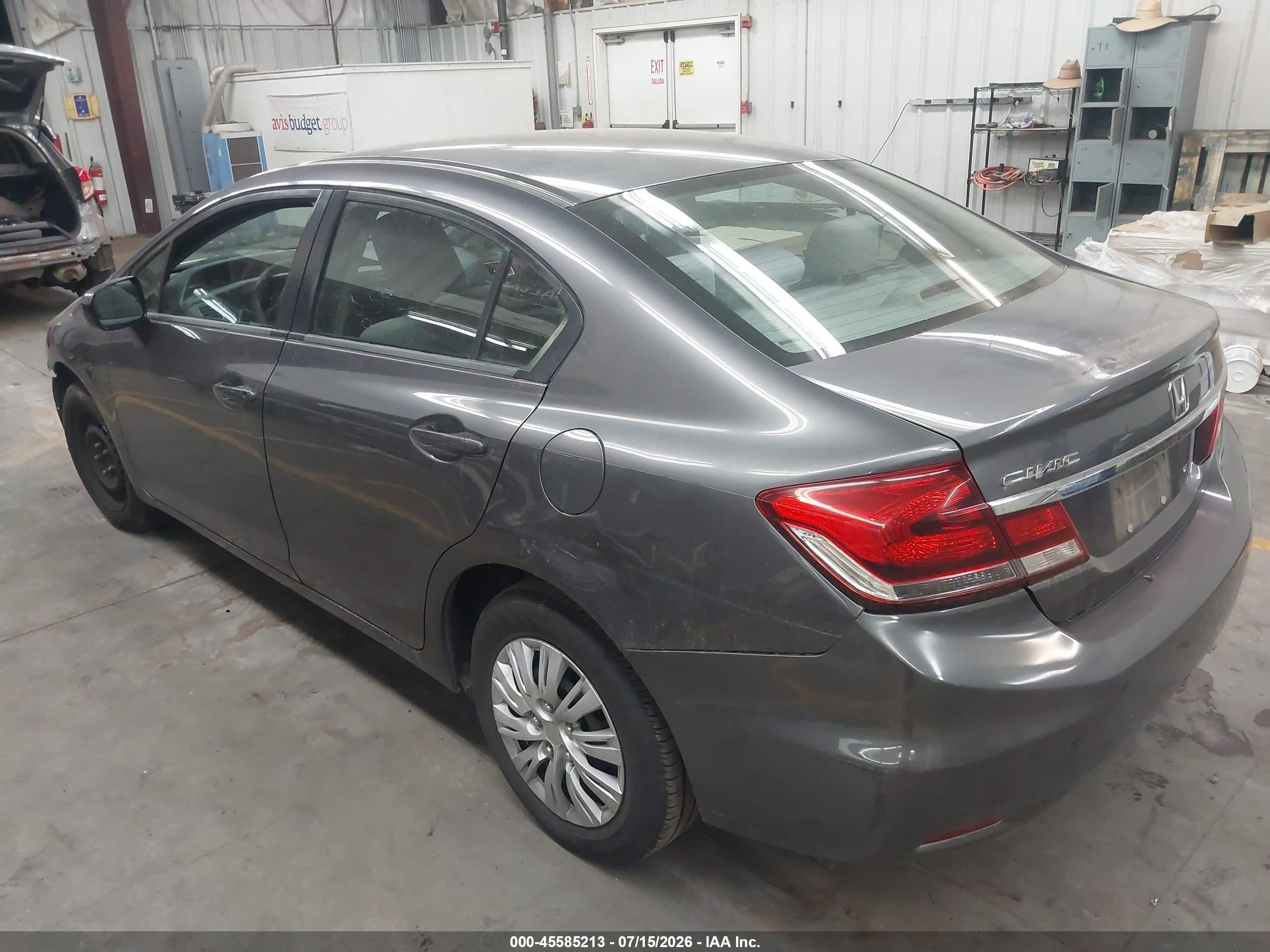 2014 Honda Civic Lx Gray vin: 19XFB2F55EE209302