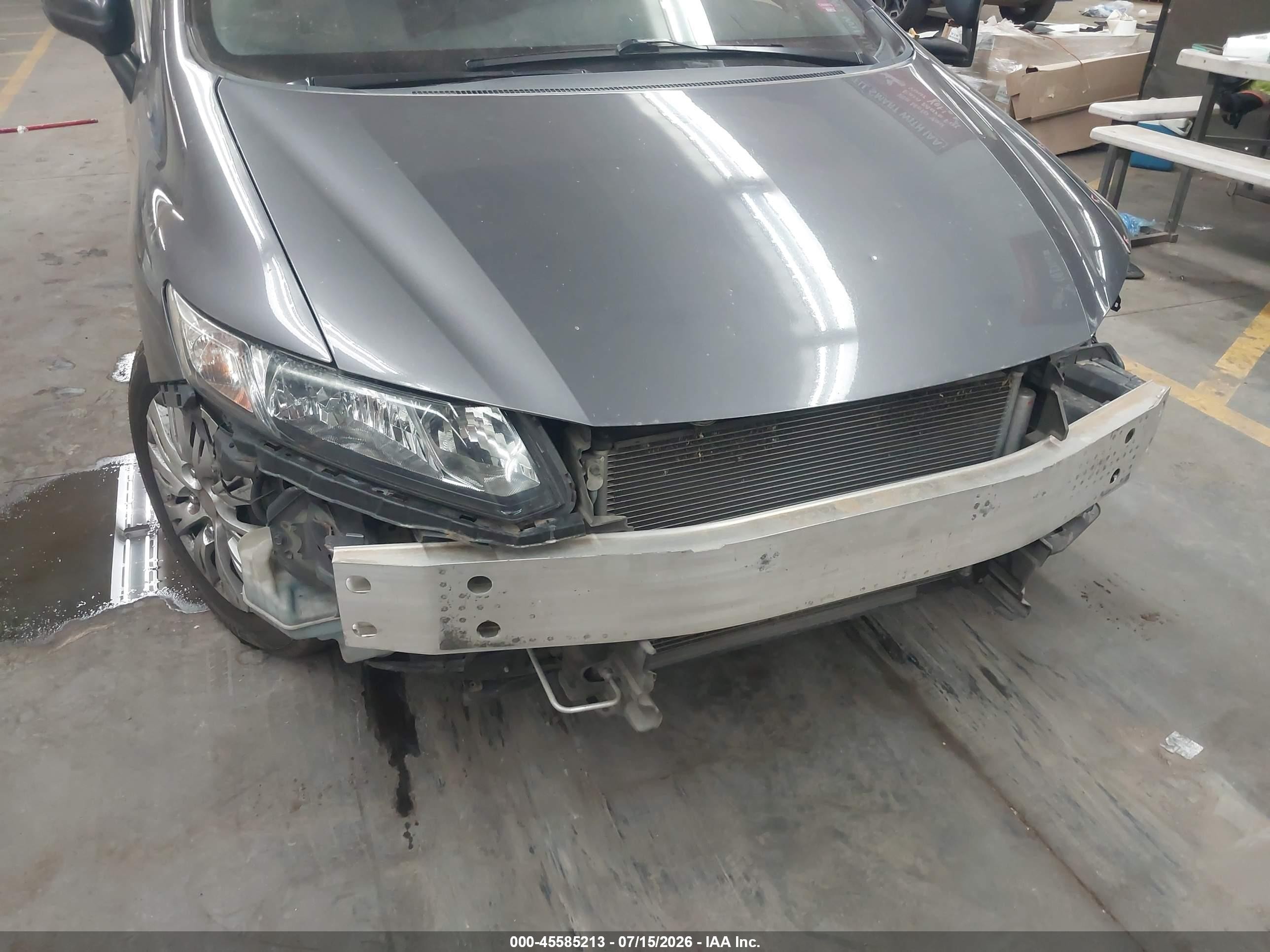2014 Honda Civic Lx Gray vin: 19XFB2F55EE209302