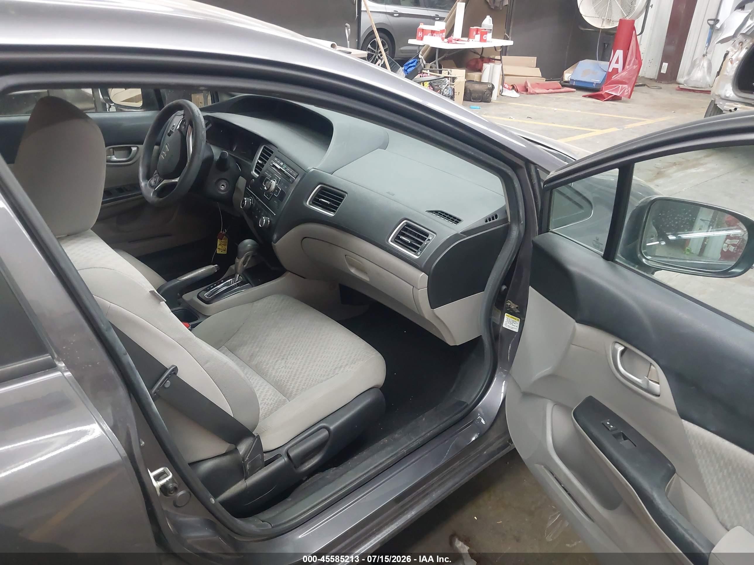 2014 Honda Civic Lx Gray vin: 19XFB2F55EE209302