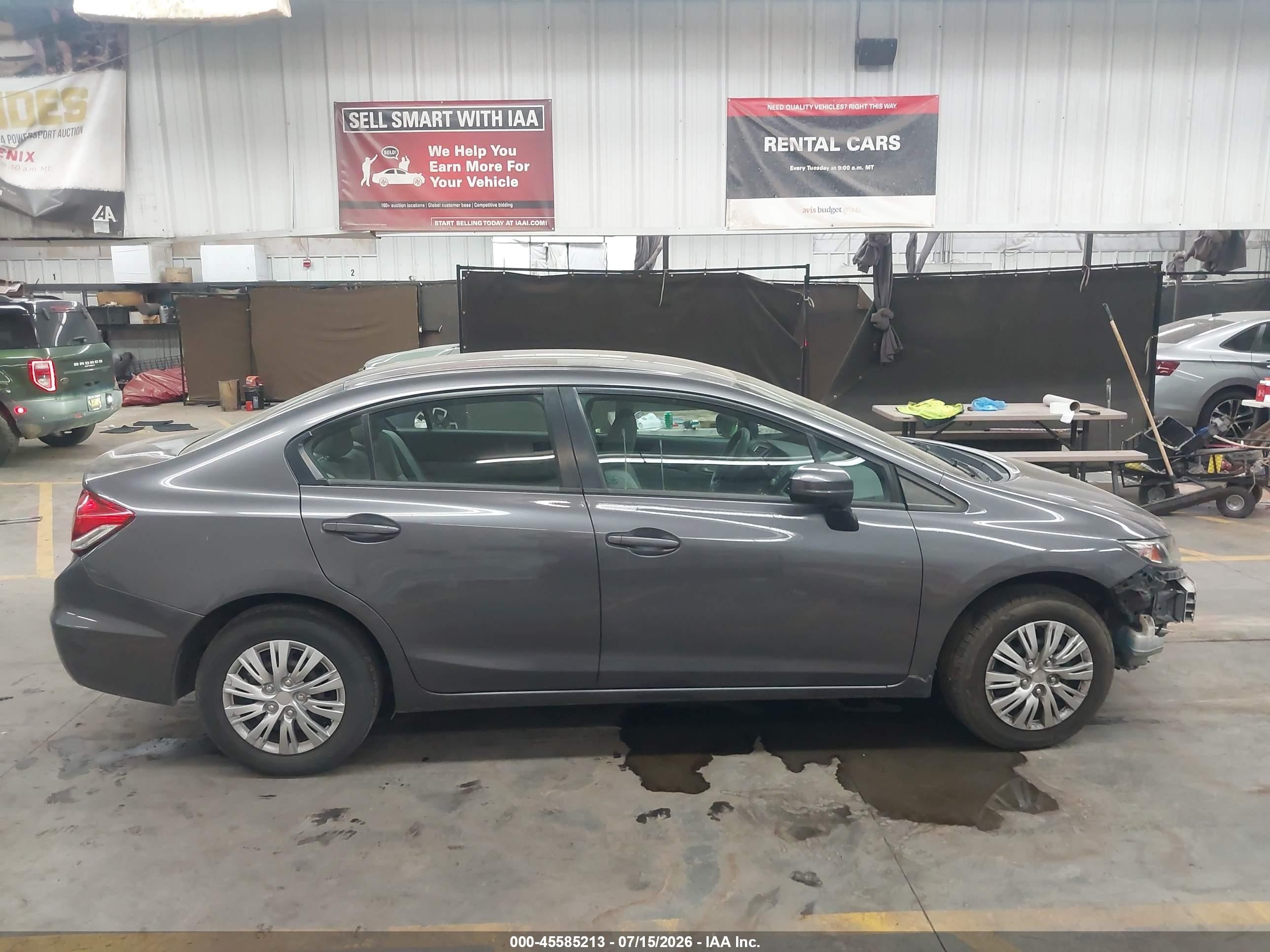 2014 Honda Civic Lx Gray vin: 19XFB2F55EE209302