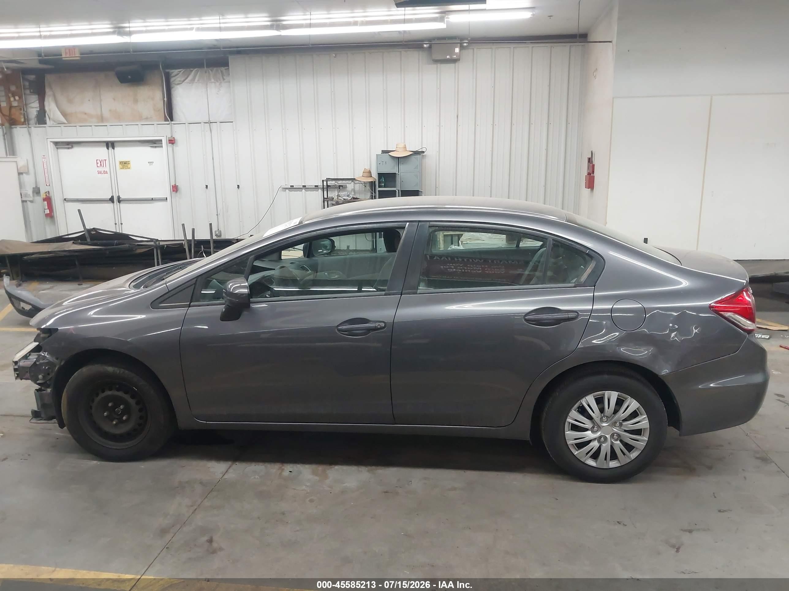 2014 Honda Civic Lx Gray vin: 19XFB2F55EE209302