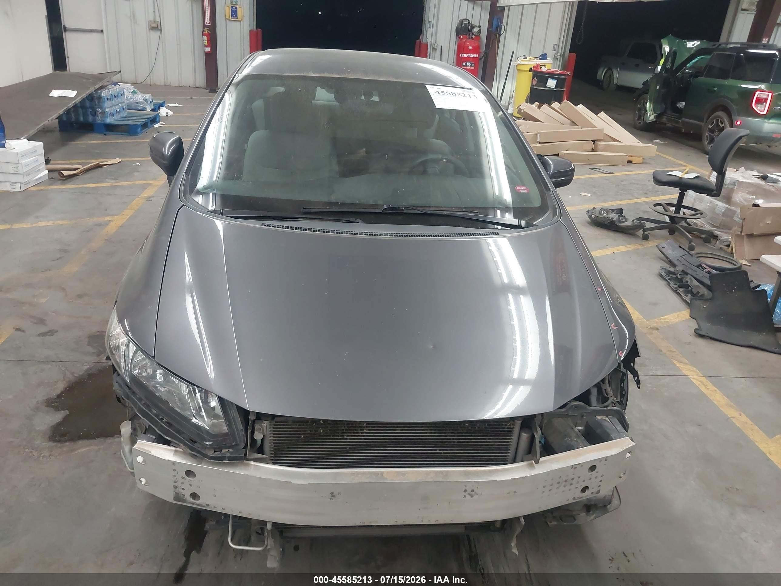 2014 Honda Civic Lx Gray vin: 19XFB2F55EE209302