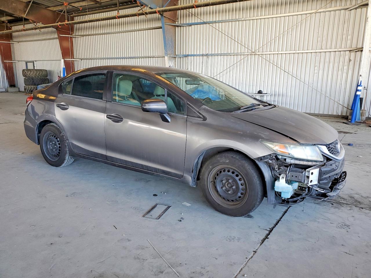 2014 Honda Civic Lx Gray vin: 19XFB2F55EE209624