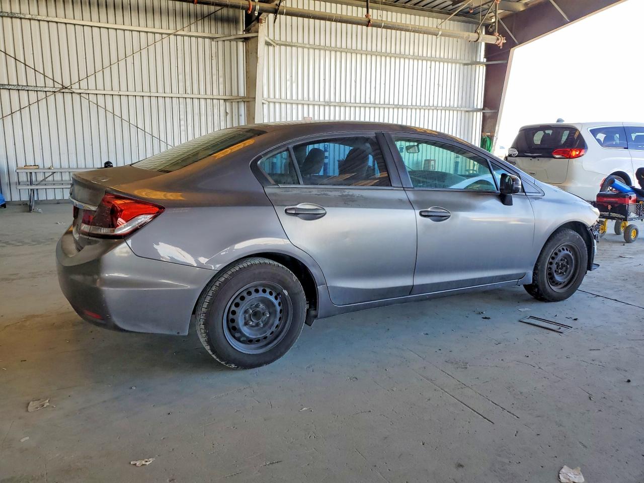 2014 Honda Civic Lx Gray vin: 19XFB2F55EE209624