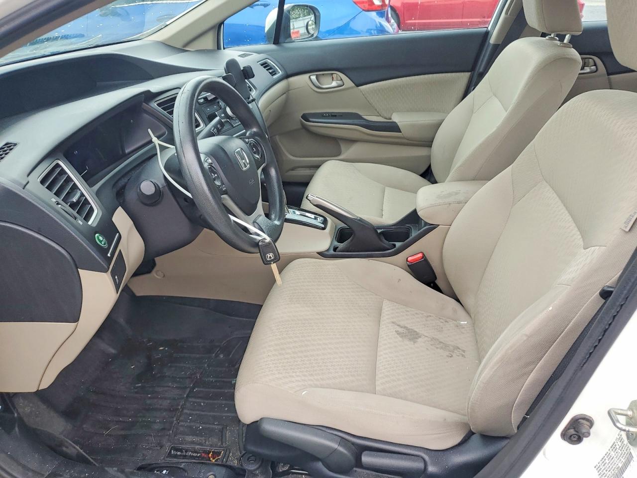 2014 Honda Civic Lx White vin: 19XFB2F55EE212054