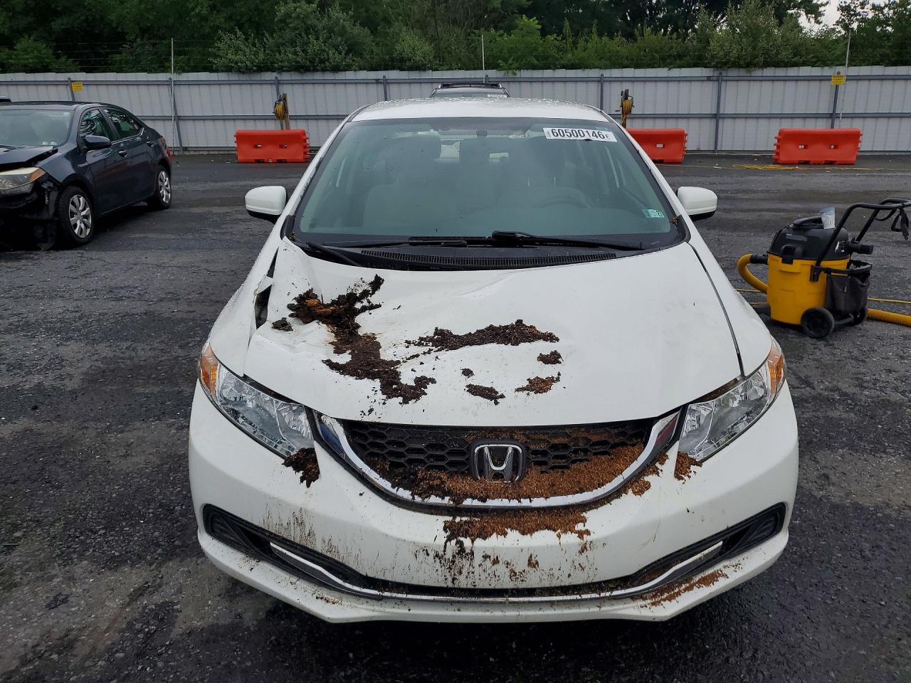 2014 Honda Civic Lx White vin: 19XFB2F55EE212054