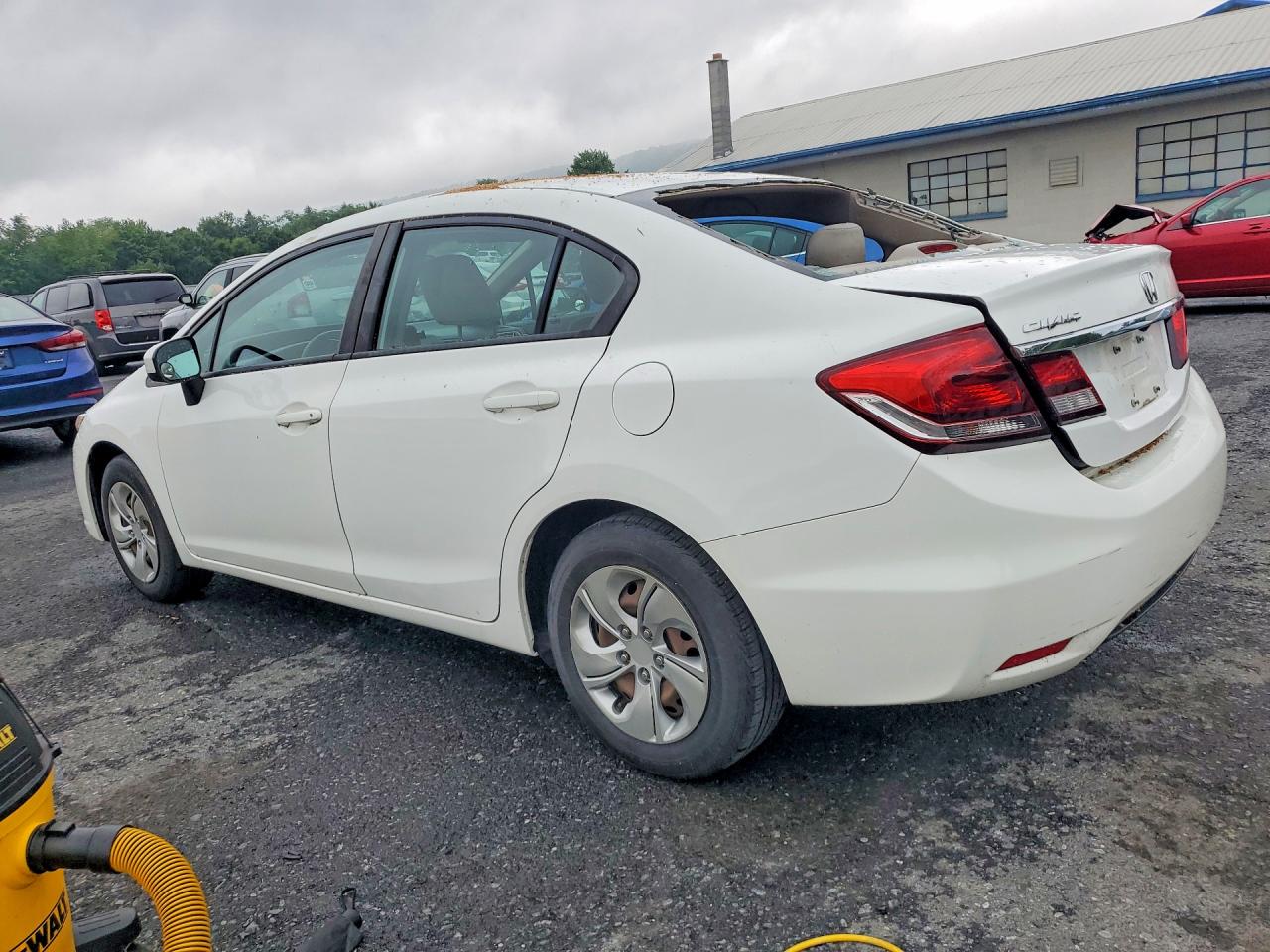 2014 Honda Civic Lx White vin: 19XFB2F55EE212054